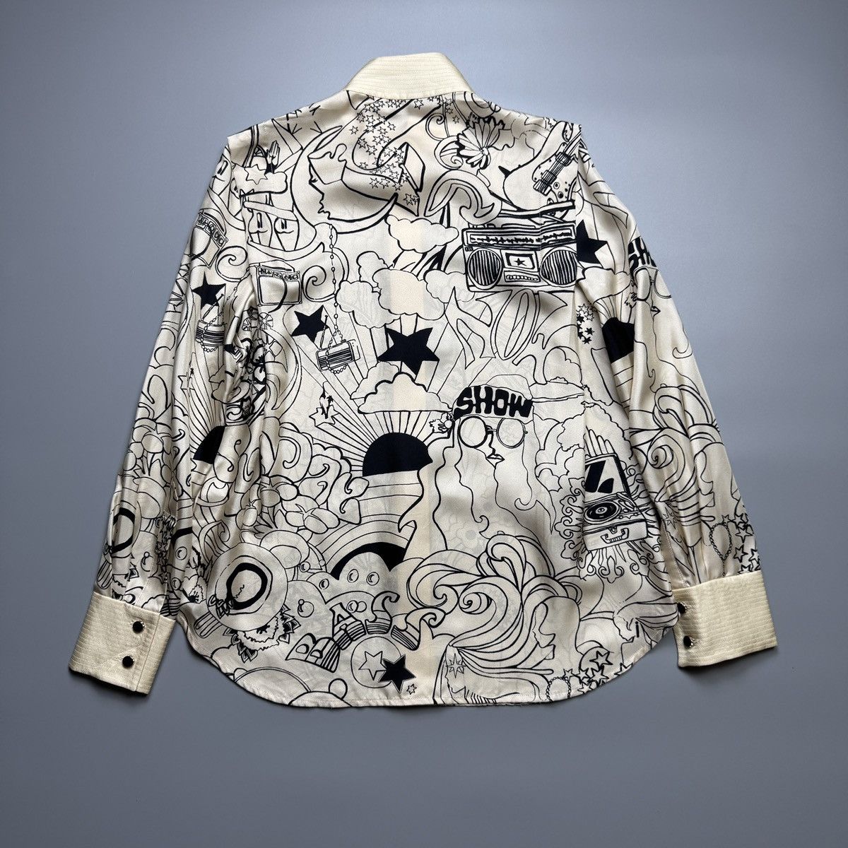 Zimmermann ZIMMERMANN - Concert Soie Imprime Collage Cream Longsleeve Size S / US 4 / IT 40 - 2 Thumbnail