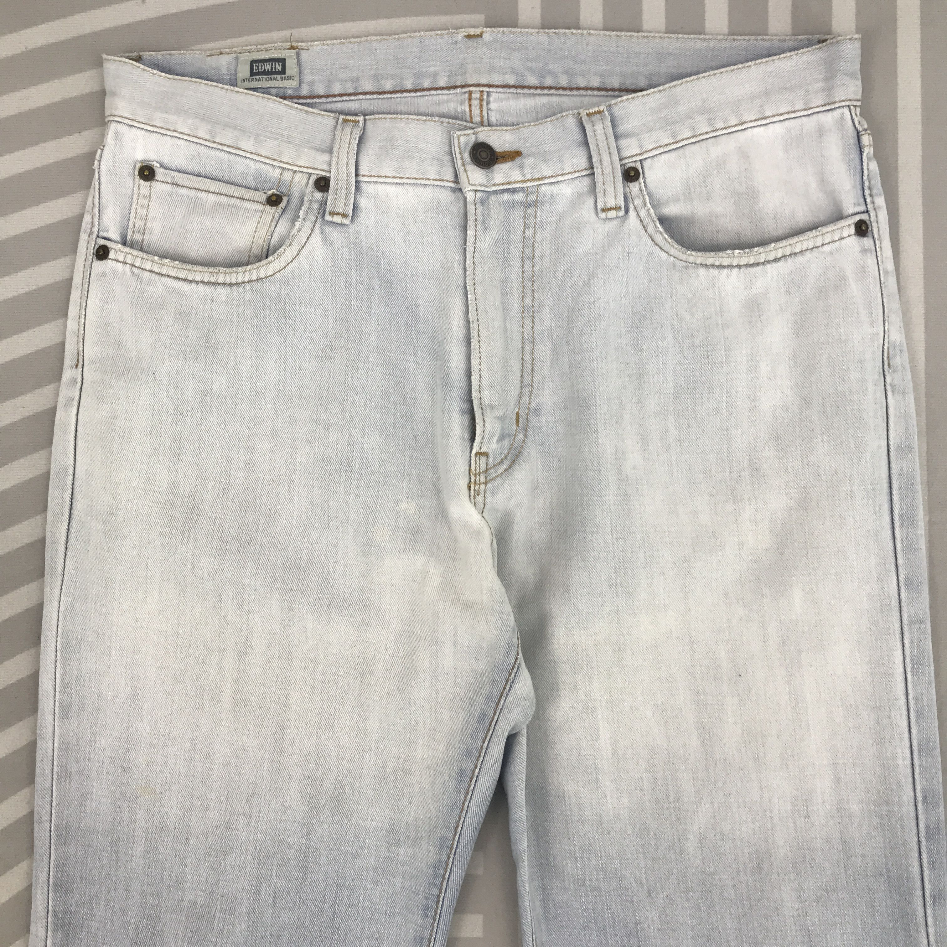 Edwin × Japanese Brand × Vintage Vintage Edwin Light wash Denim jeans pants Size US 35 - 2 Thumbnail