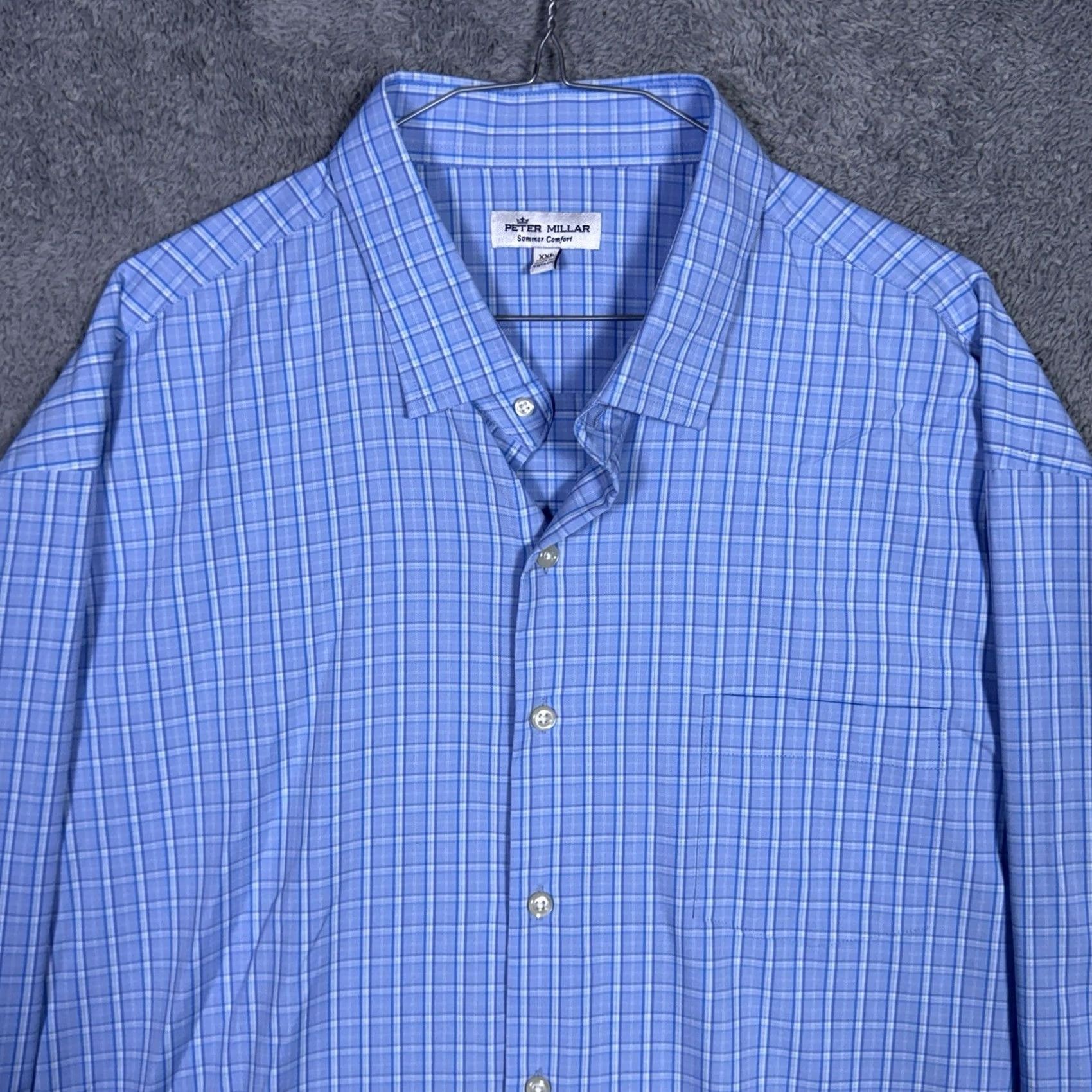 Peter Millar Peter Millar Shirt Mens 2XL Summer Comfort Performance WIndowpane Check - Luxury Size US XXL / EU 58 / 5 - 2 Thumbnail