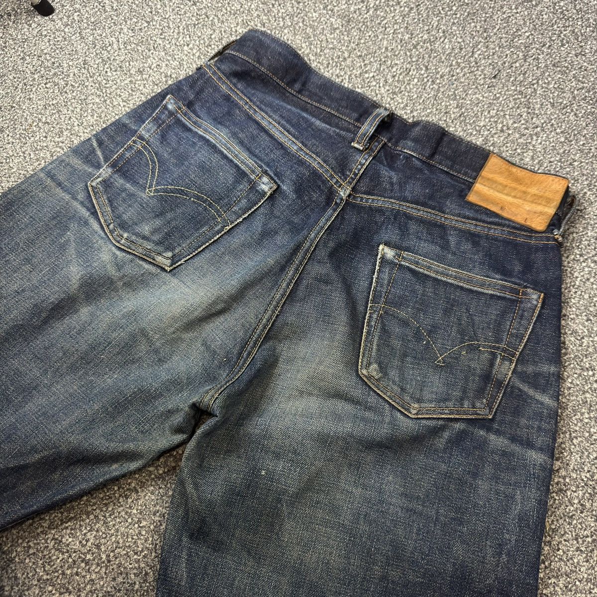Denim & Co. Vintage Japanese Selvedge Distressed Ripped Wave Raw Denim Size US 30 / EU 46 - 6 Thumbnail