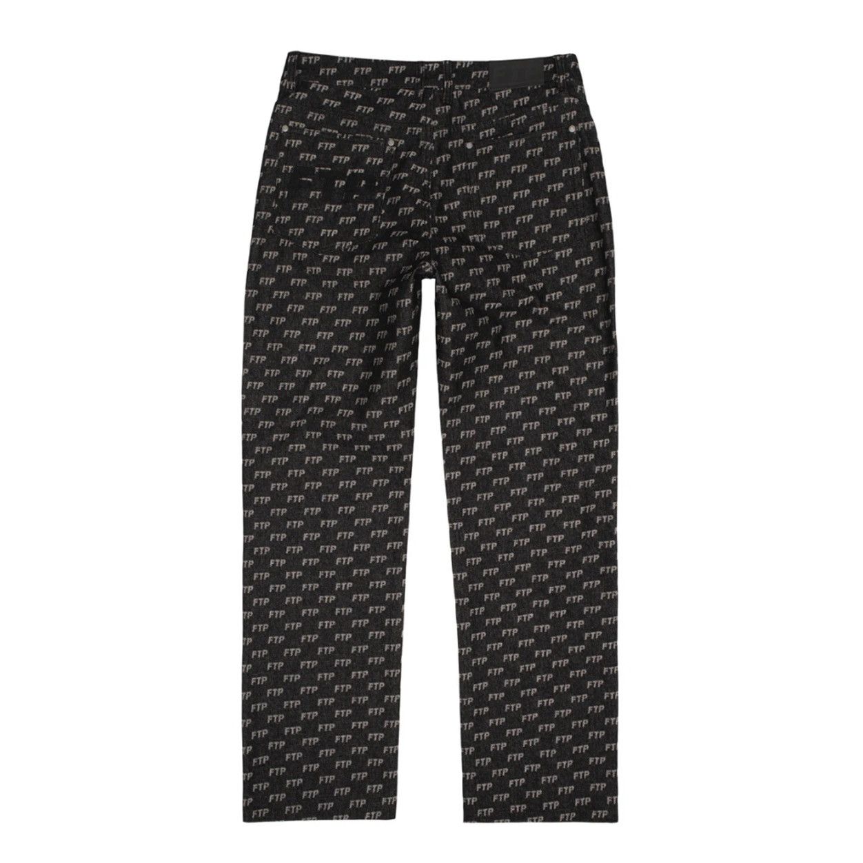 Fuck The Population FTP Jacquard Denim Logo Jeans Black Size US 34 / EU 50 - 2 Thumbnail