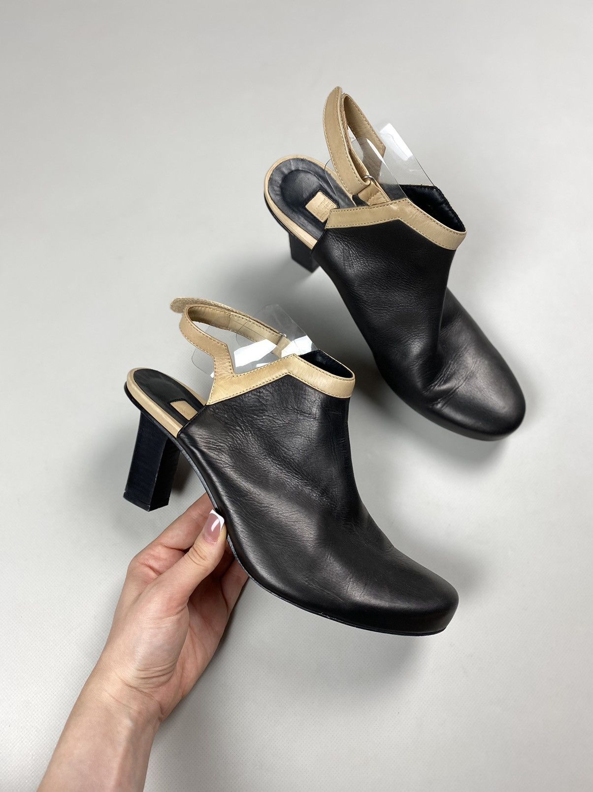 Marithe + Francois Girbaud Marithe Francois Girbaud avant-garde leather heels boots Size US 11 / IT 41 - 3 Thumbnail