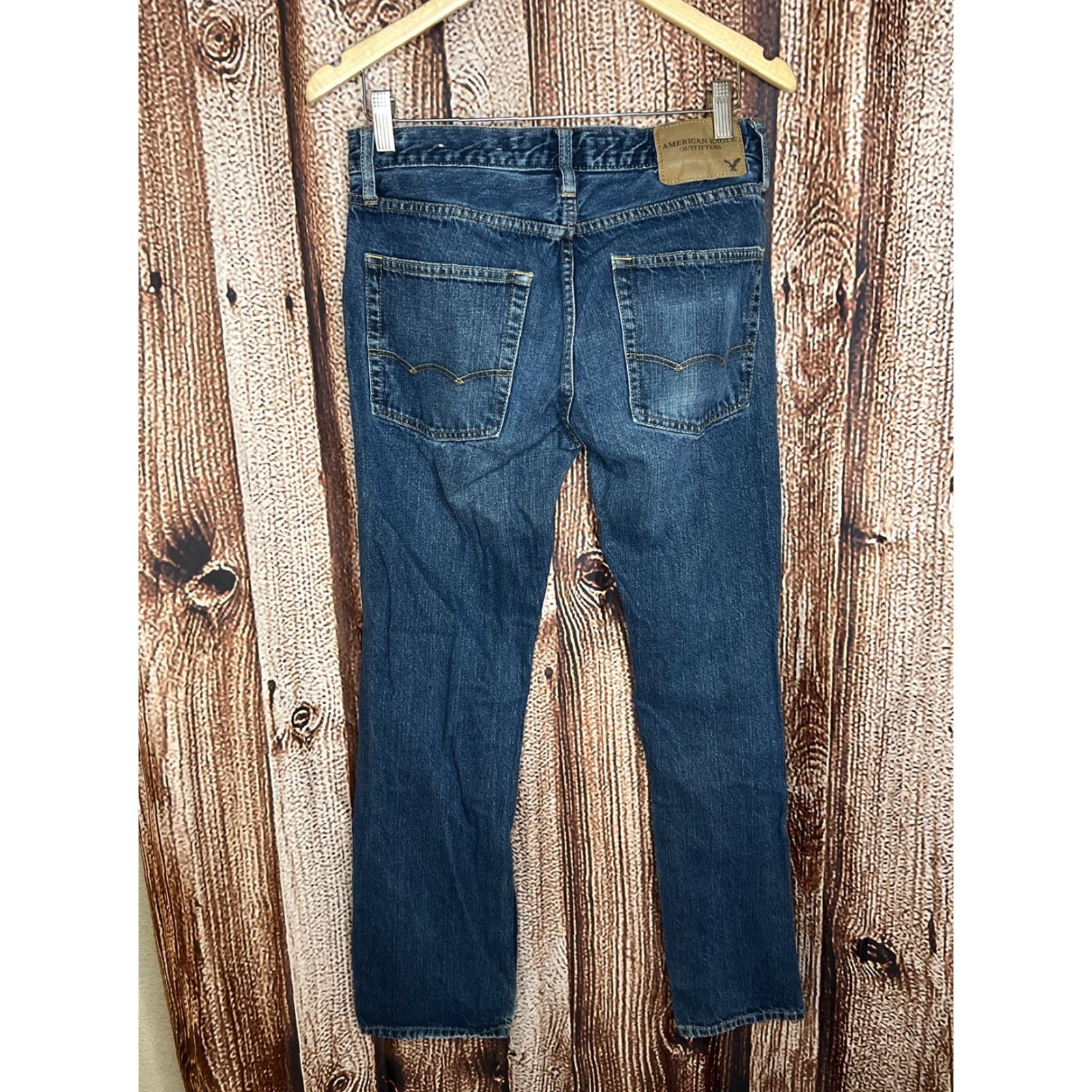 American Eagle Outfitters VINTAGE? American Eagle Outfitters Men Jeans Slim 28 x 30 Blue Denim Straight Slimming 90s? Size US 28 / EU 44 - 2 Thumbnail