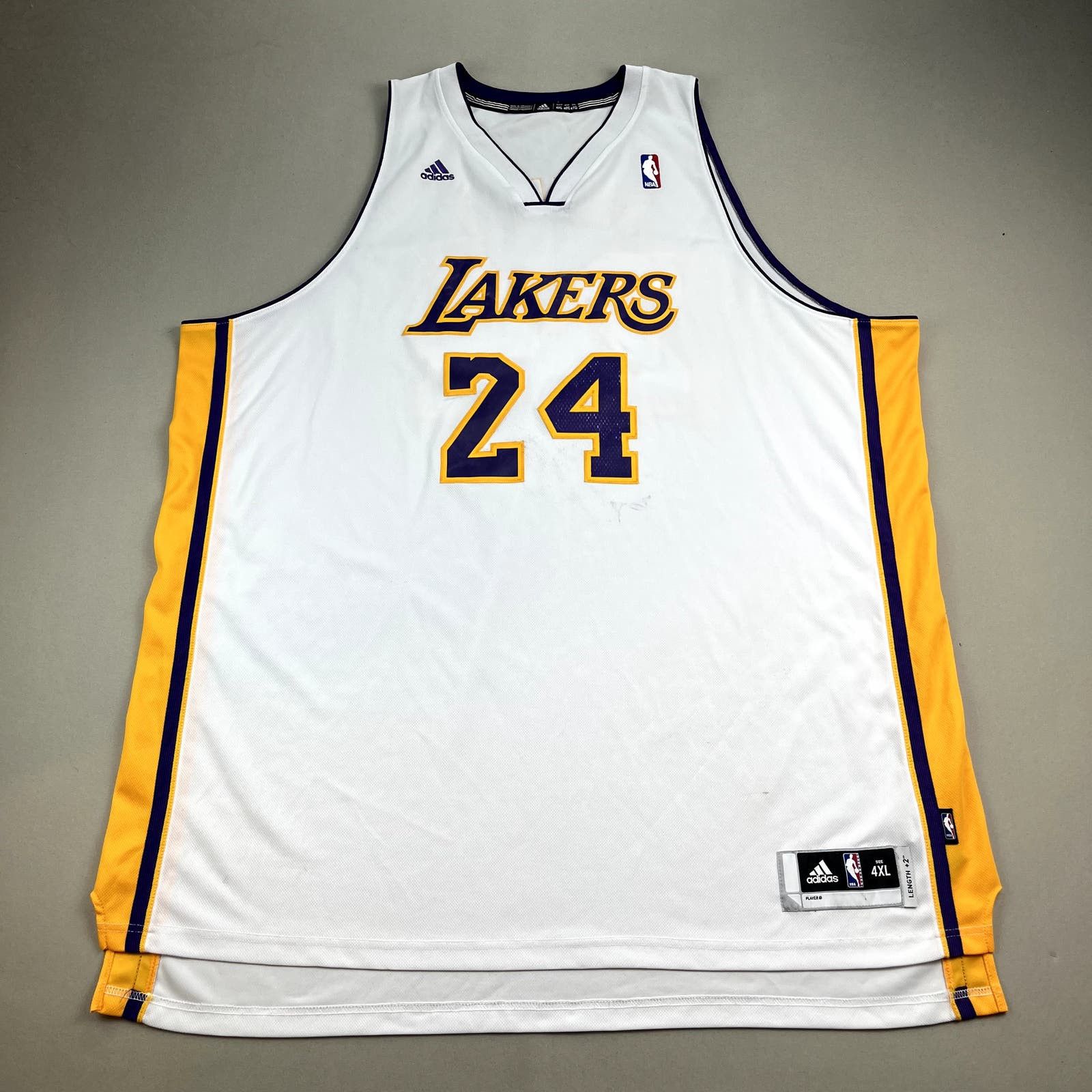 Image of Adidas x NBA Los Angeles Lakers Kobe Bryant Jersey 4Xl White Basketball, Men's (Size 2XL)