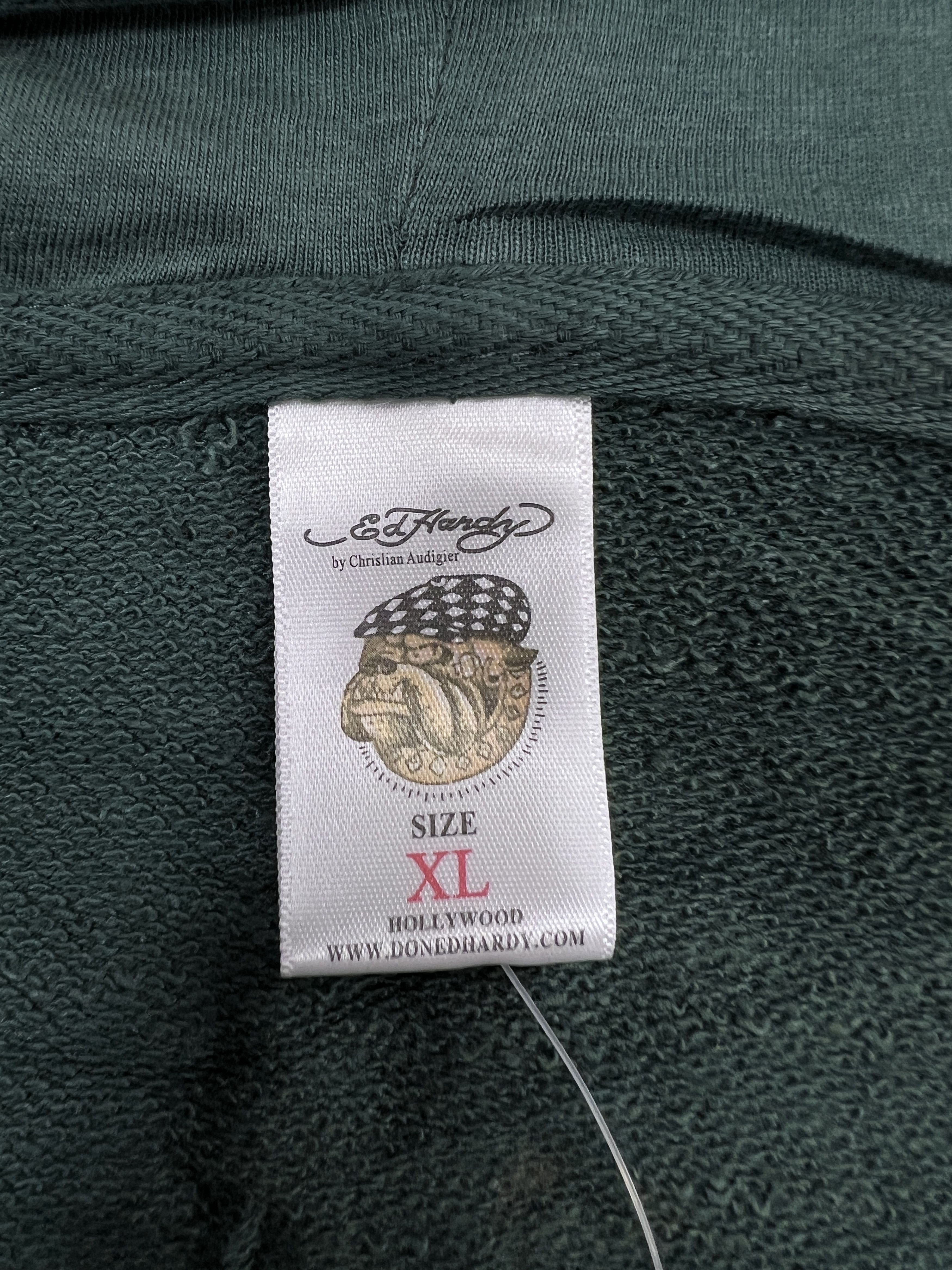 Ed Hardy Y2K Ed Hardy Zip Up Hoodie Christian Audigier Tiger & Skull Size US XL / EU 56 / 4 - 12 Thumbnail