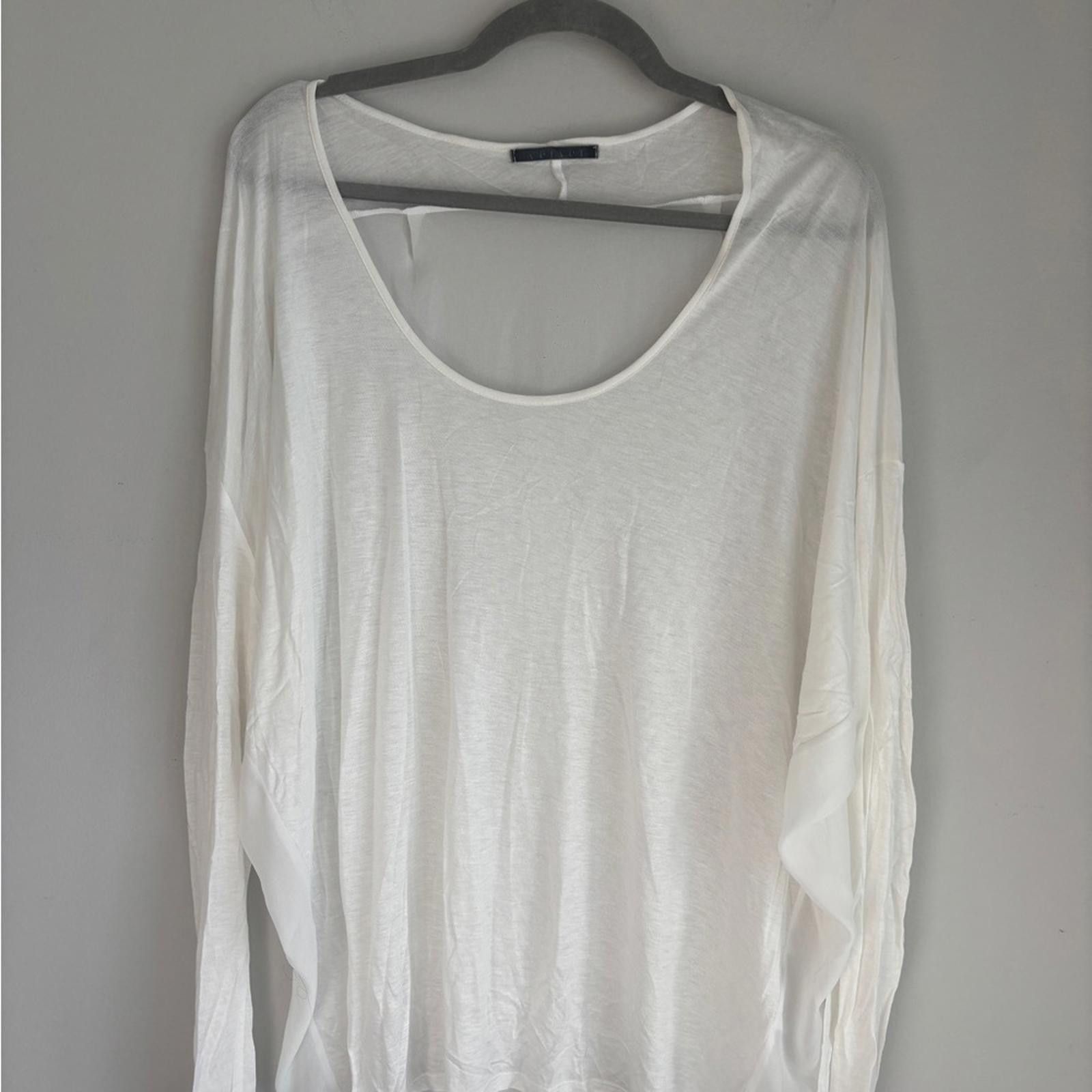 Velvet Velvet White Long Sleeve Tee Essential Comfort Size XL / US 12-14 / IT 48-50 - 1 Thumbnail