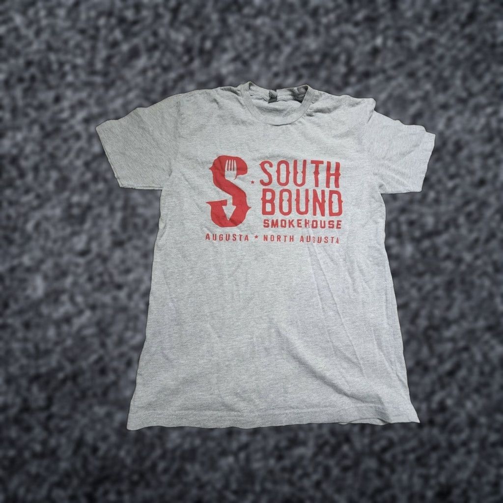 Next Level Next Level T-Shirt Men’s S Gray Short Sleeve Crew Neck Double-Sided Graphic Cotton Blend Regular Fit Southbound Smokehouse Augusta GA Size US S / EU 44-46 / 1 - 1 Thumbnail