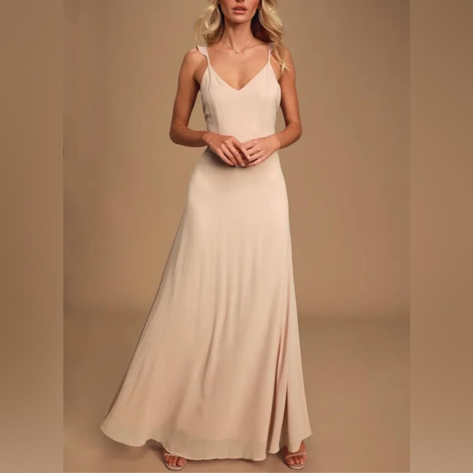 Lulus Lulus / Meteoric Rise Blush Maxi Dress / small / blush pink Size S / US 4 / IT 40 - 3 Thumbnail