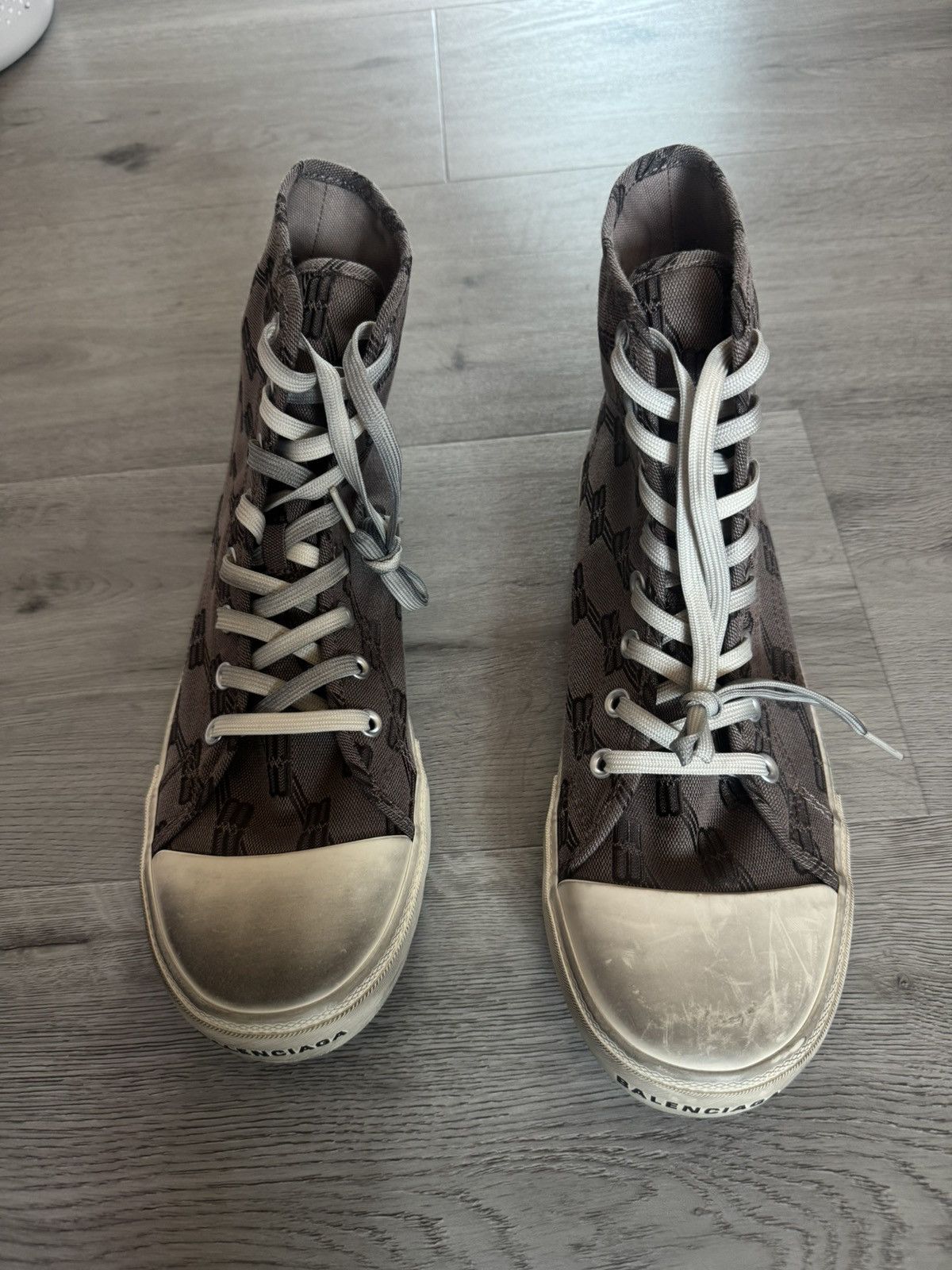 Balenciaga Balenciaga Paris High Top Sneaker Size US 12 / EU 45 - 5 Thumbnail
