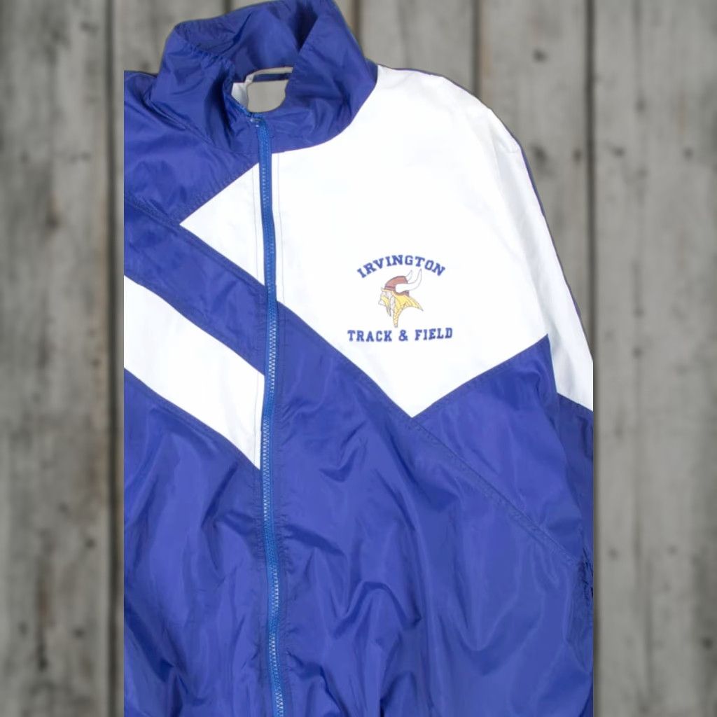 Vintage VINTAGE Irvington Track & Field 90s Jacket Large Nylon 19080 Tonix Mens Jacket Size US L / EU 52-54 / 3 - 1 Thumbnail