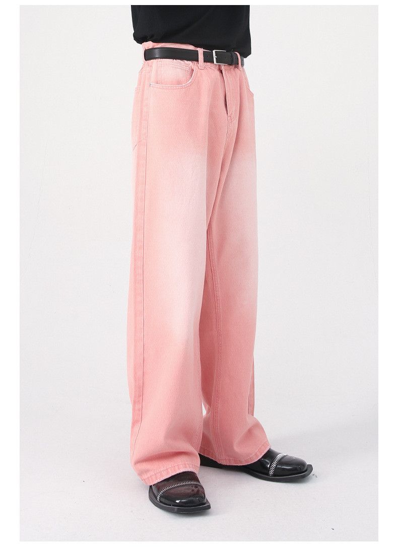 Designer × Japanese Brand Men's retro wide-leg loose straight washed jeans Size US 32 / EU 48 - 2 Thumbnail