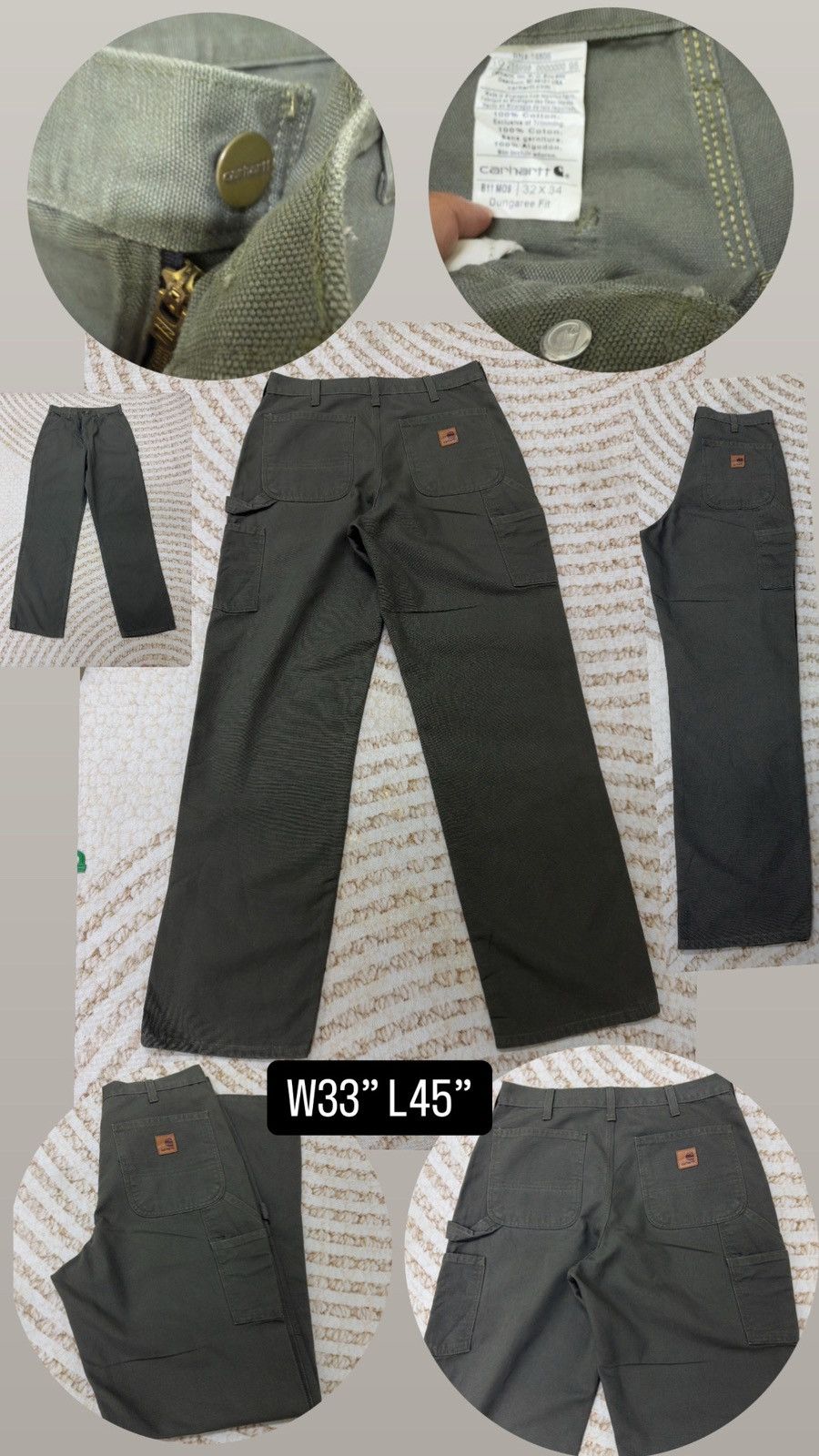 Carhartt Carhartt Carpenter Duck Work Pant Size US 32 / EU 48 - 6 Thumbnail