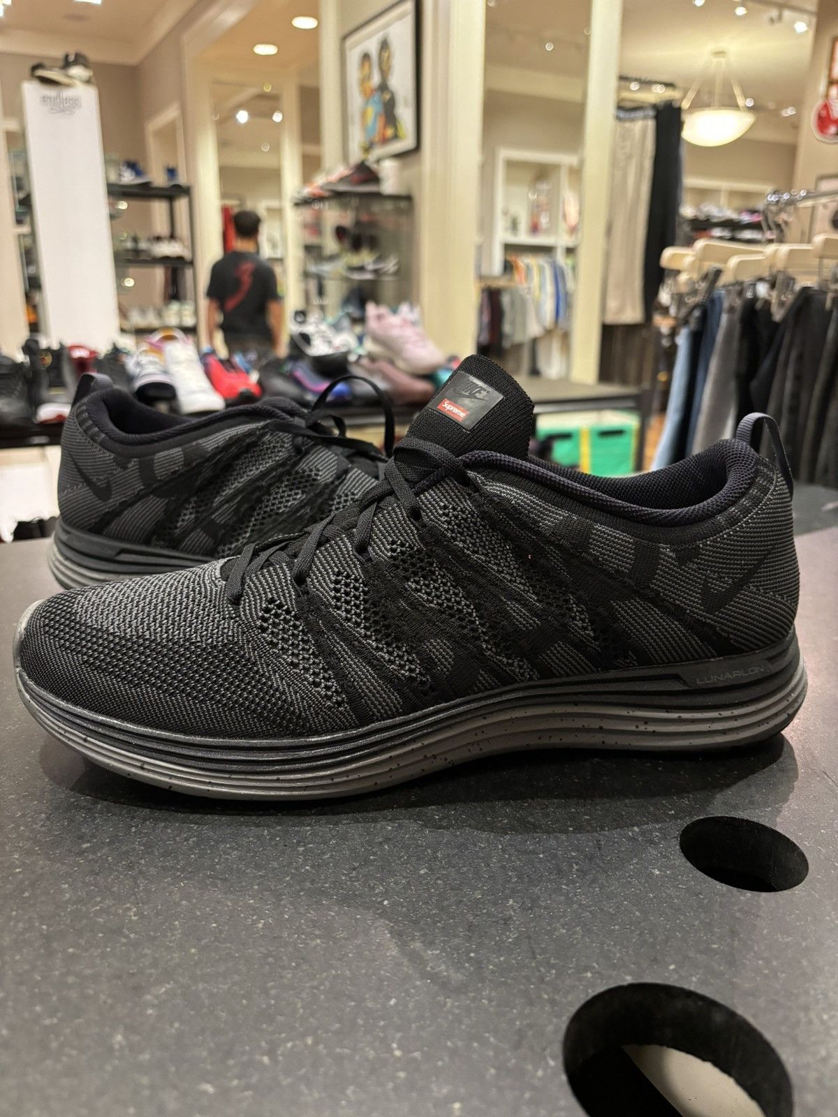 Nike Supreme Supreme Flyknit Lunar1 Black Grailed