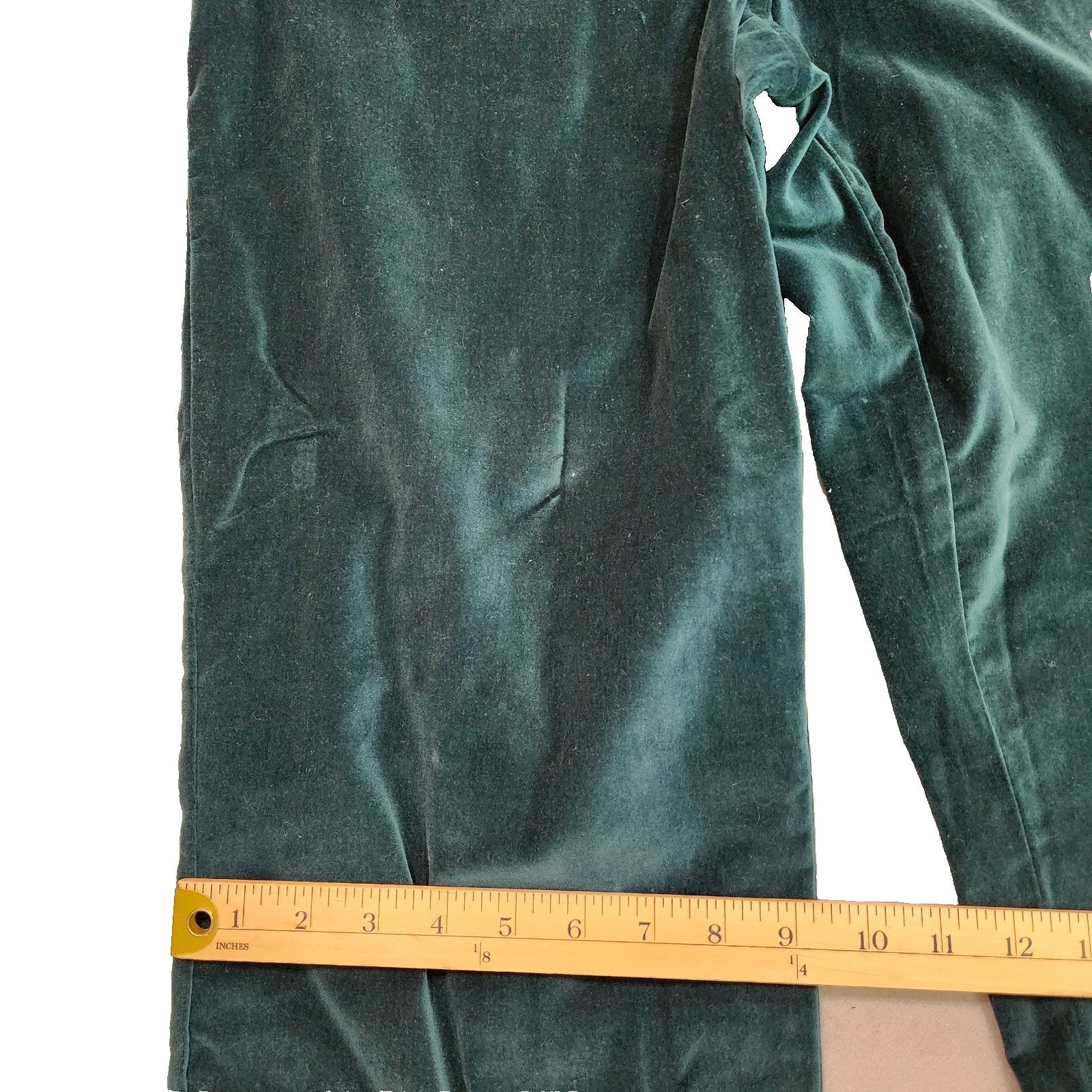 Other Chelsea Studio Velvet Pants Women Size 10 Green Cotton Size 32" / US 10 / IT 46 - 7 Thumbnail