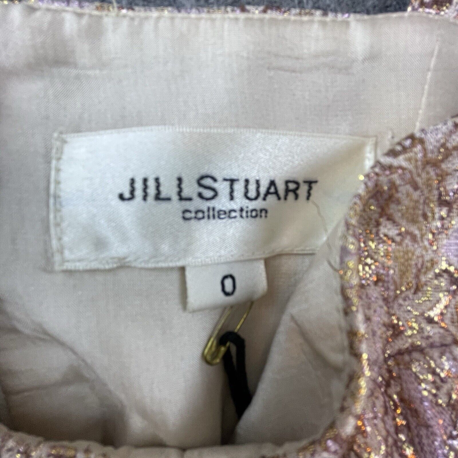 Jil Stuart Jill Stuart Dress 0 Pink Gold Shimmer Metallic Jacquard Silk Size S / US 4 / IT 40 - 7 Thumbnail