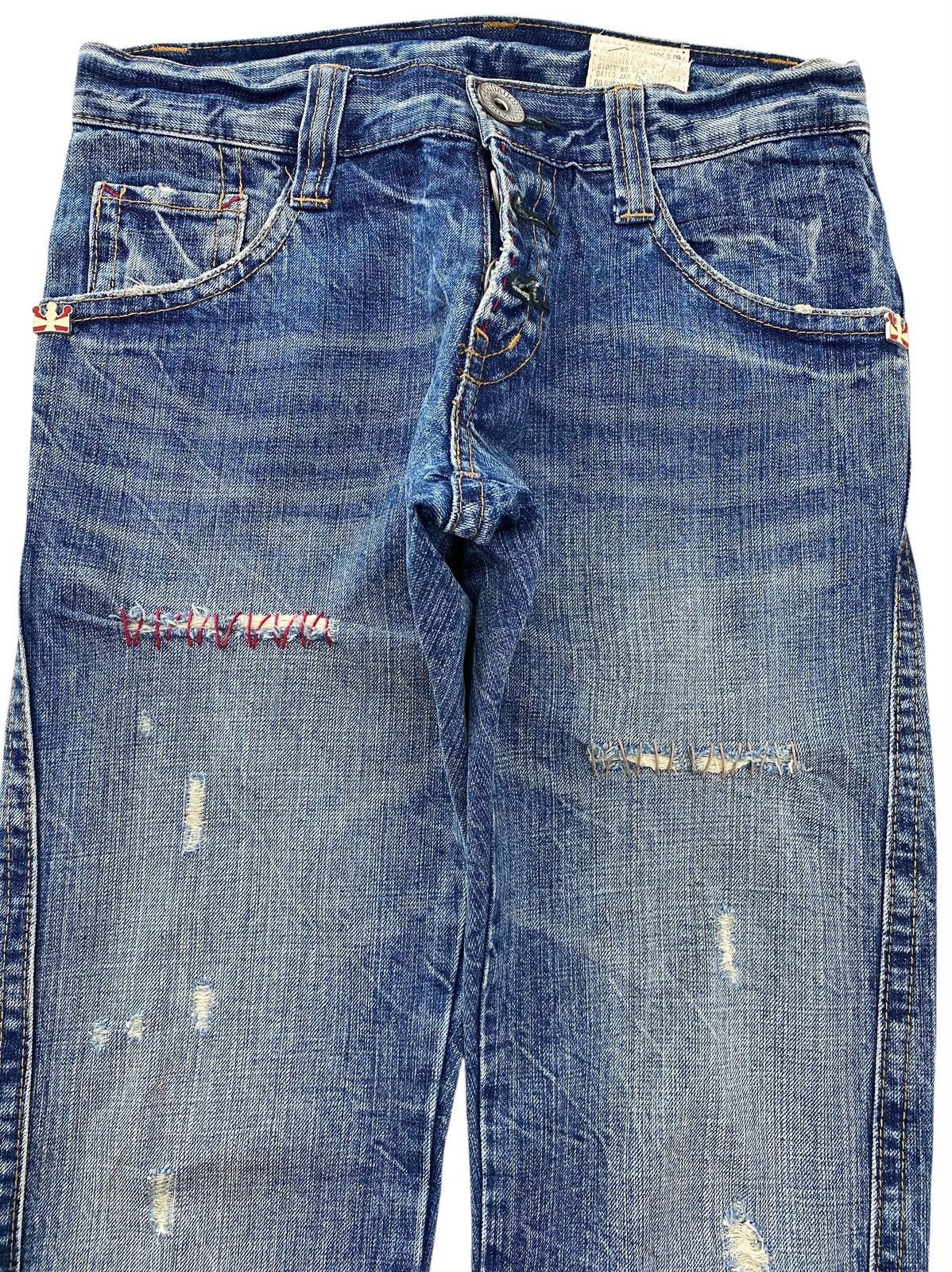 Japanese Brand Japanese Brand Distressed Style Skinny Leg Jeans Size US 29 - 2 Thumbnail