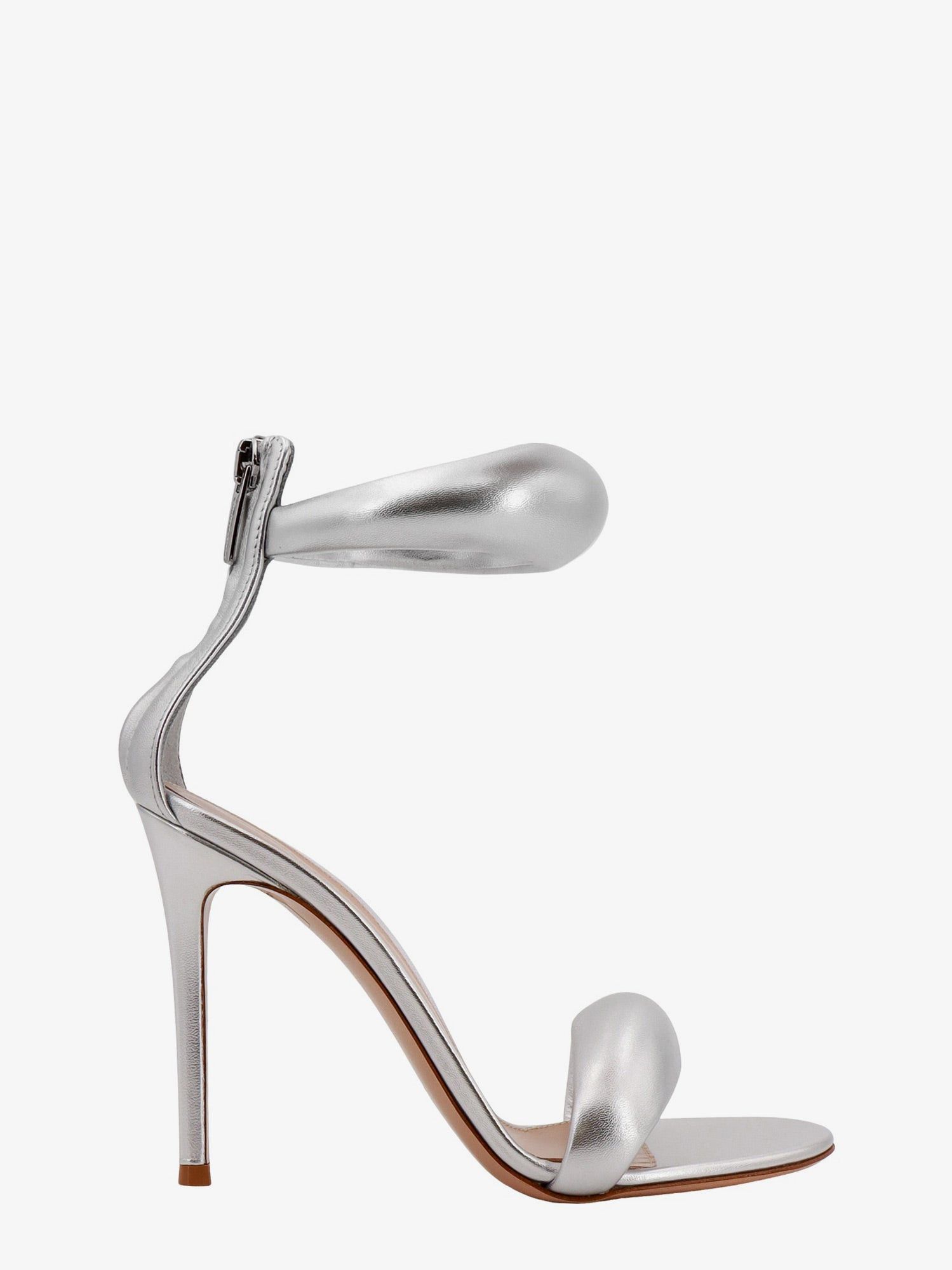 image of Gianvito Rossi Bijoux Woman Silver Sandals, Women's (Size 6)