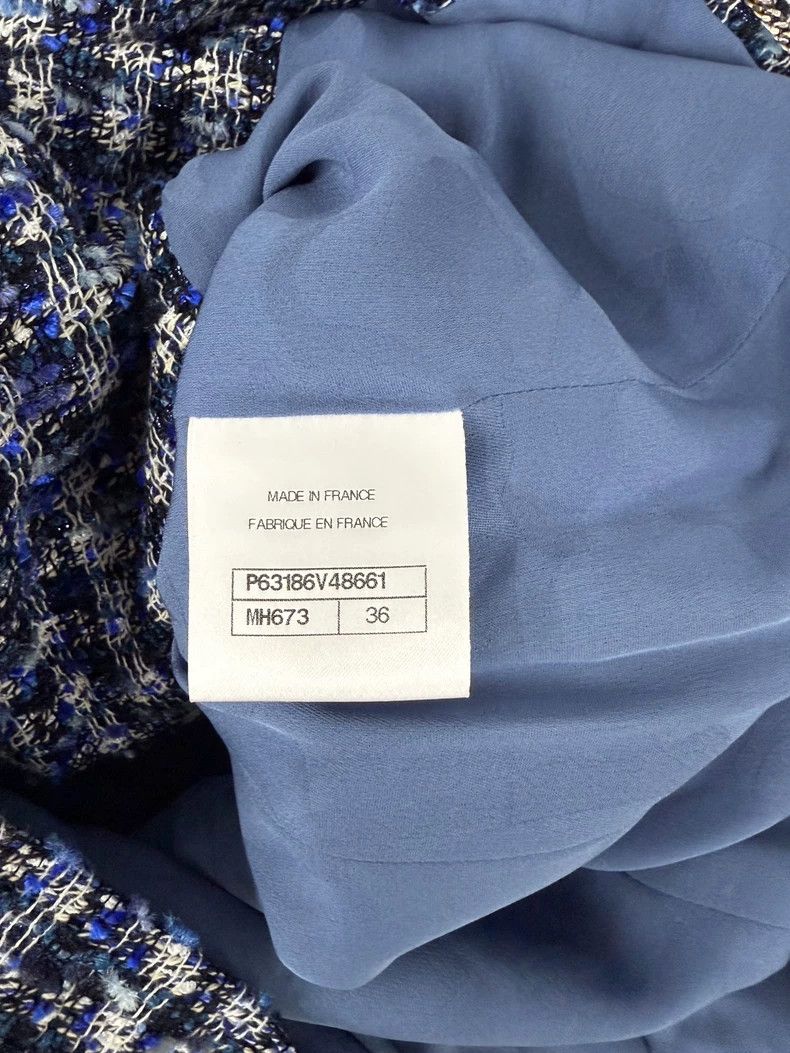Chanel Chanel Blue stand-up collar diamond buckle jacket Size XXS / US 00 / IT 34 - 4 Thumbnail