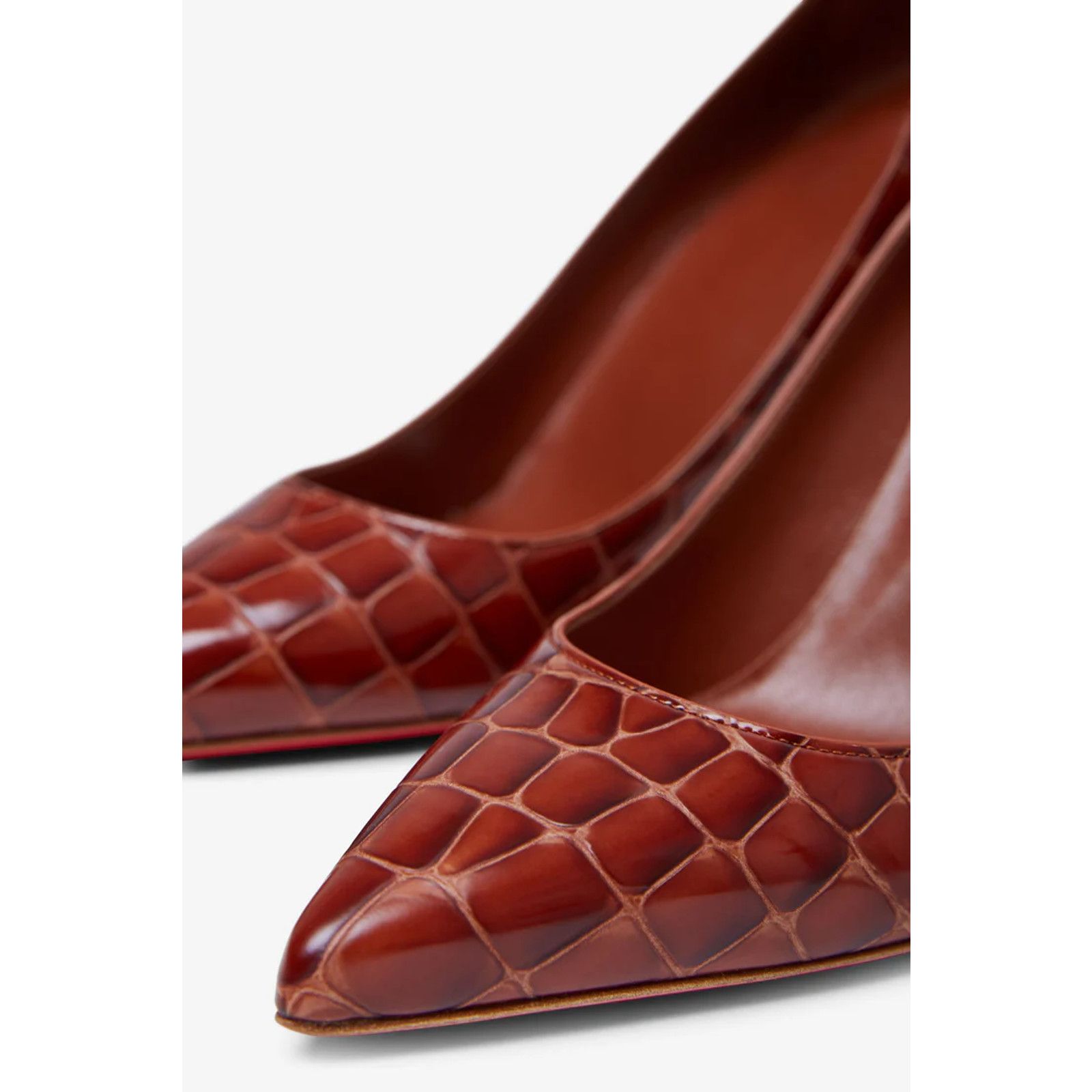 Christian Louboutin Christian Louboutin Kate 85 Brown Acajou Calf Ali Croc Size US 8 / IT 38 - 11 Thumbnail