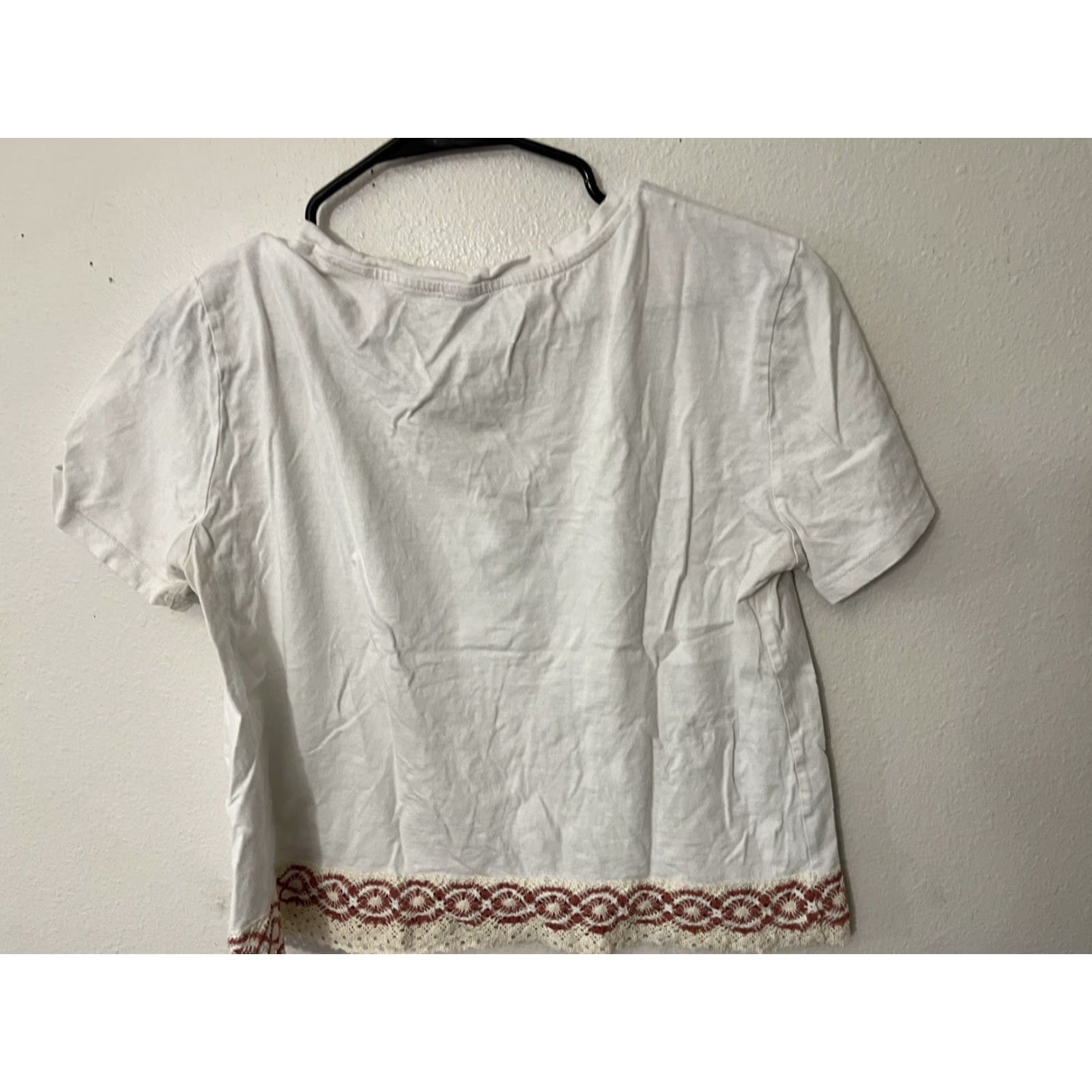 Zara Zara Womens White Solid Basic Crew Neck Sleeveless Size Large T-Shirt Size L / US 10 / IT 46 - 2 Thumbnail