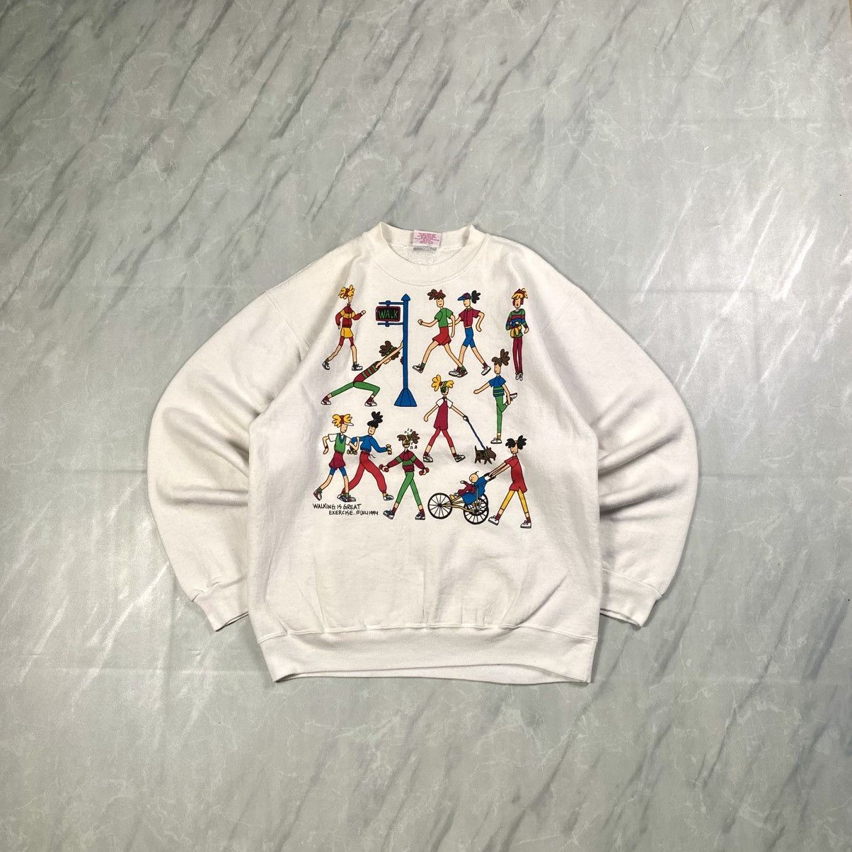 Other Vintage 90s Juli Walking Is Great Exercise Crewneck Size US L / EU 52-54 / 3 - 1 Thumbnail