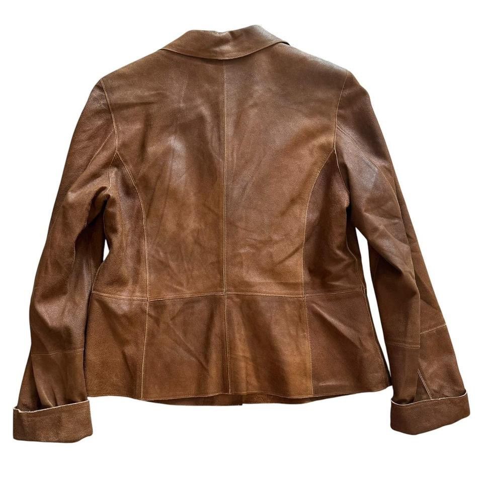Vintage Vintage BIBA Pariscop Leather Jacket 2 Button Brown Womens M Size M / US 6-8 / IT 42-44 - 2 Thumbnail