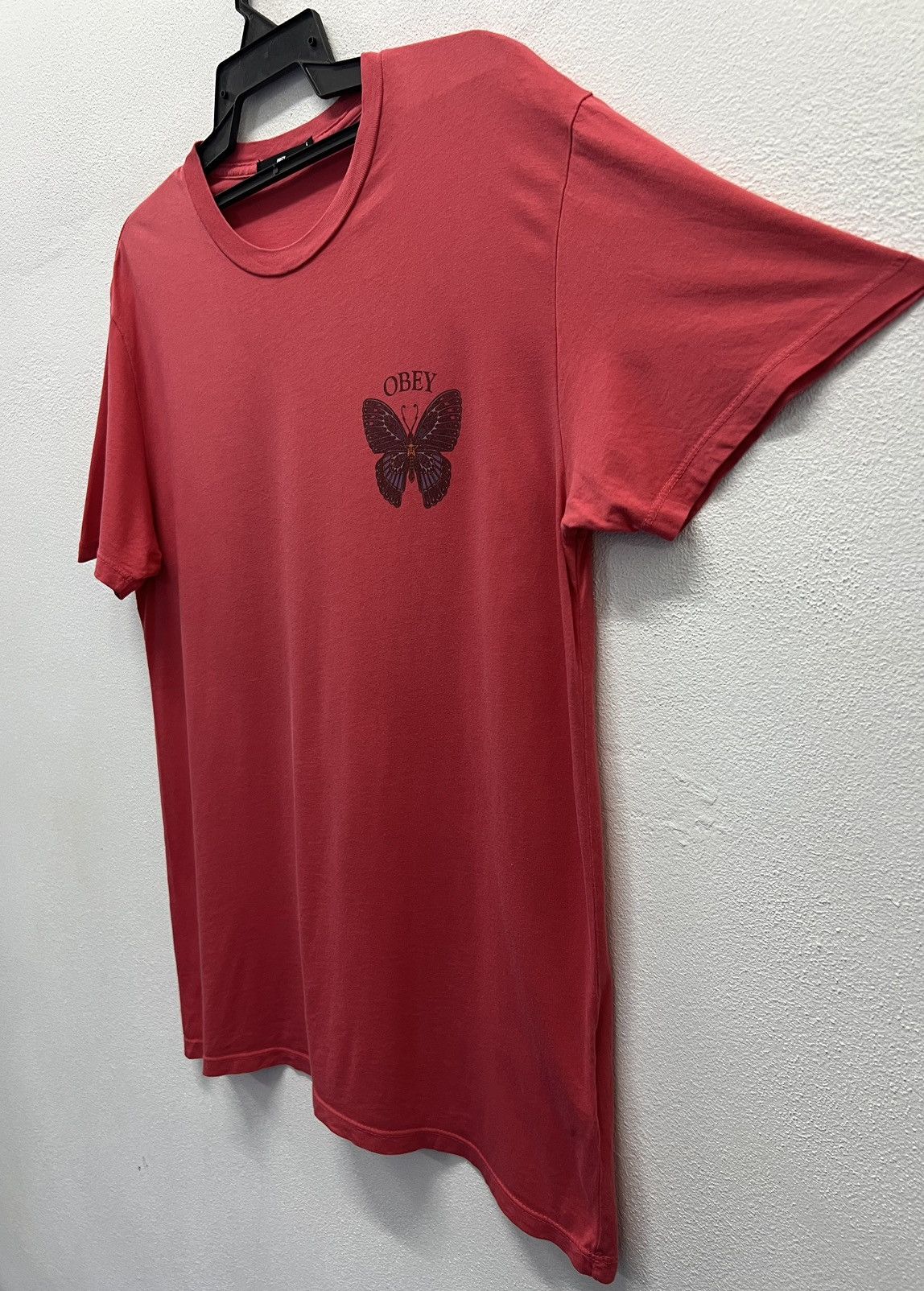 Obey × Vintage VINTAGE OBEY BIG LOGO BUTTERFLY SHIRT Size US L / EU 52-54 / 3 - 6 Thumbnail