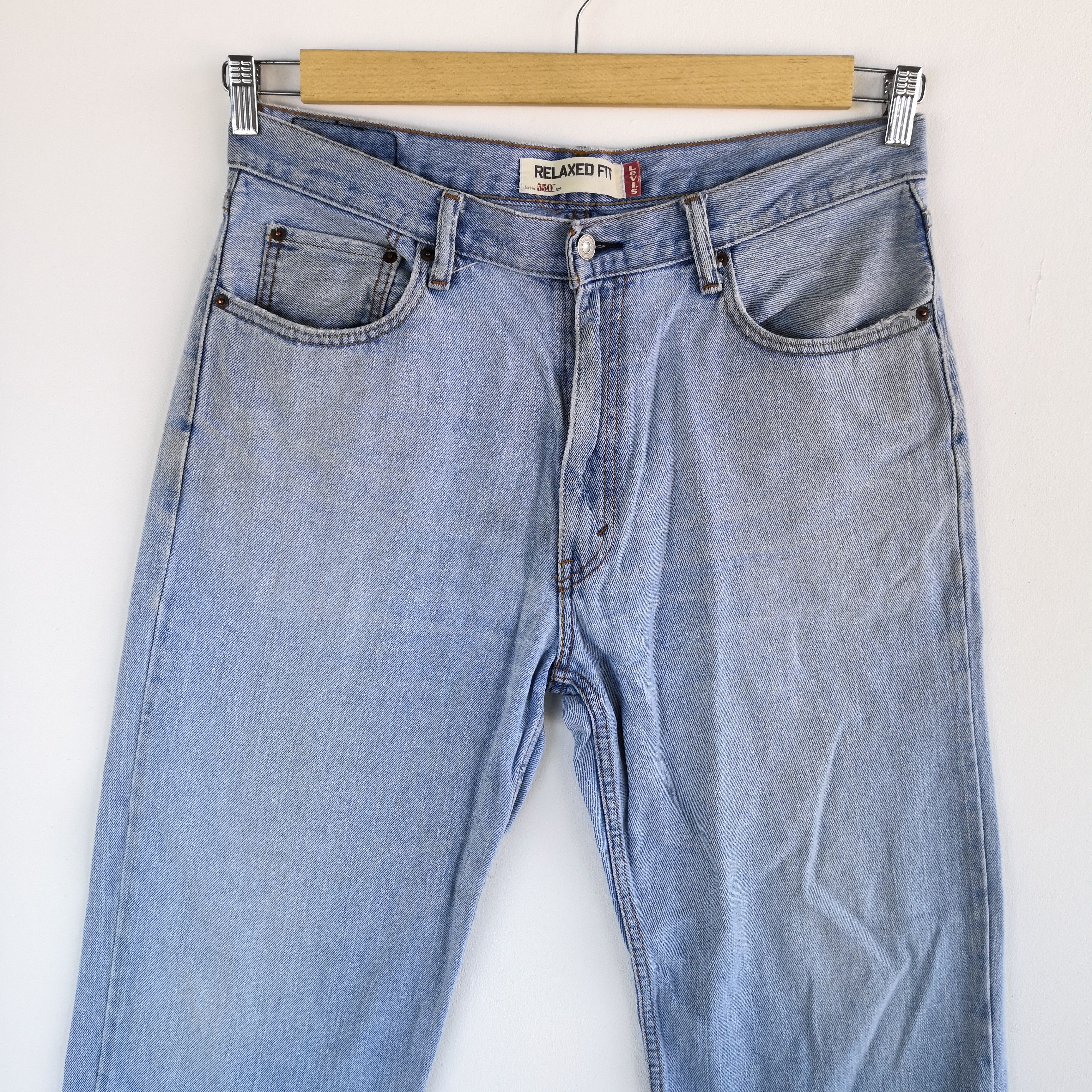 Levi's Vintage Levis 550 Sun Faded Denim Levi's Light Wash Jeans Size US 34 / EU 50 - 3 Thumbnail