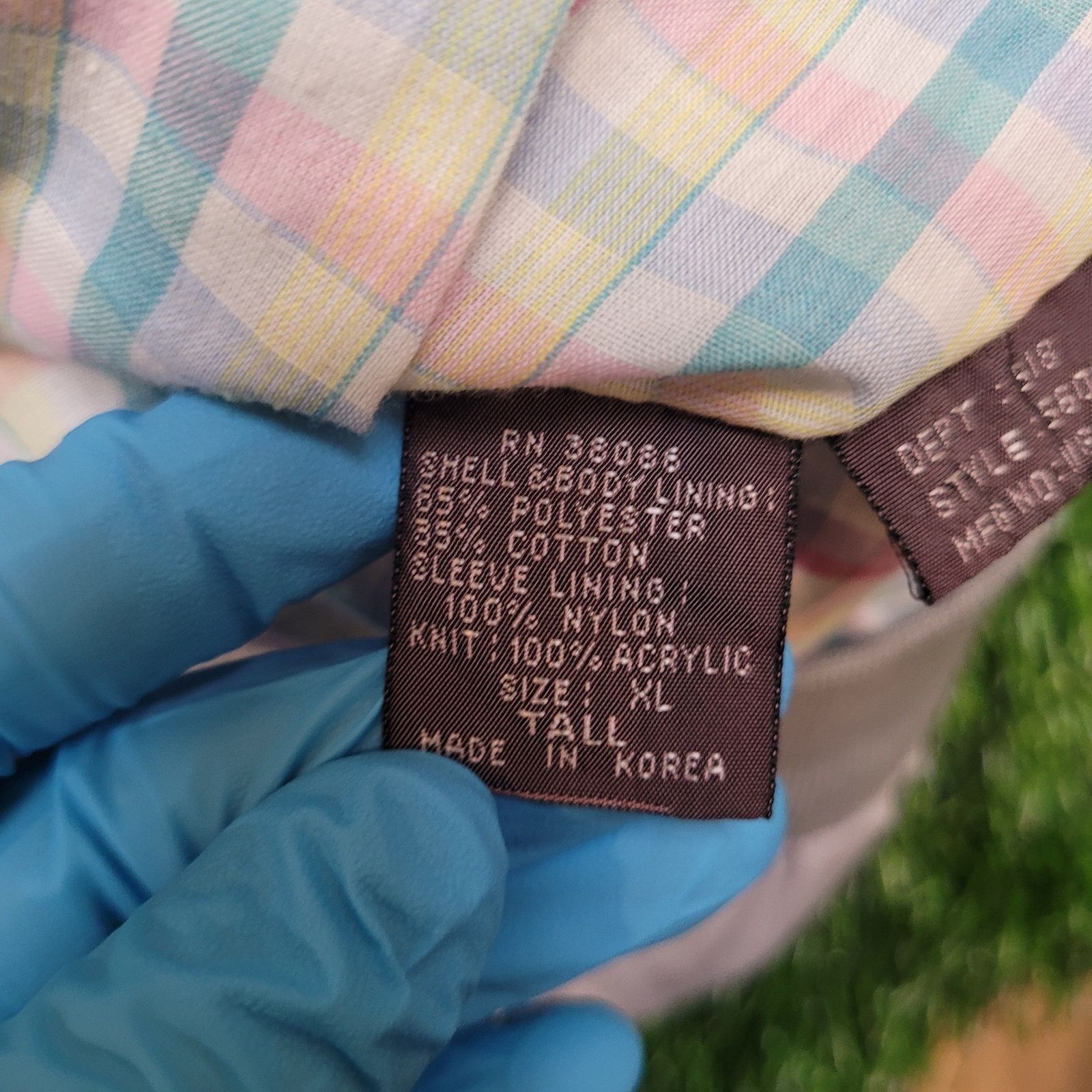 Vintage VTG 80s Par Four Golf Jacket XL Tall Pastel Plaid Lined XLT Size US XL / EU 56 / 4 - 9 Thumbnail
