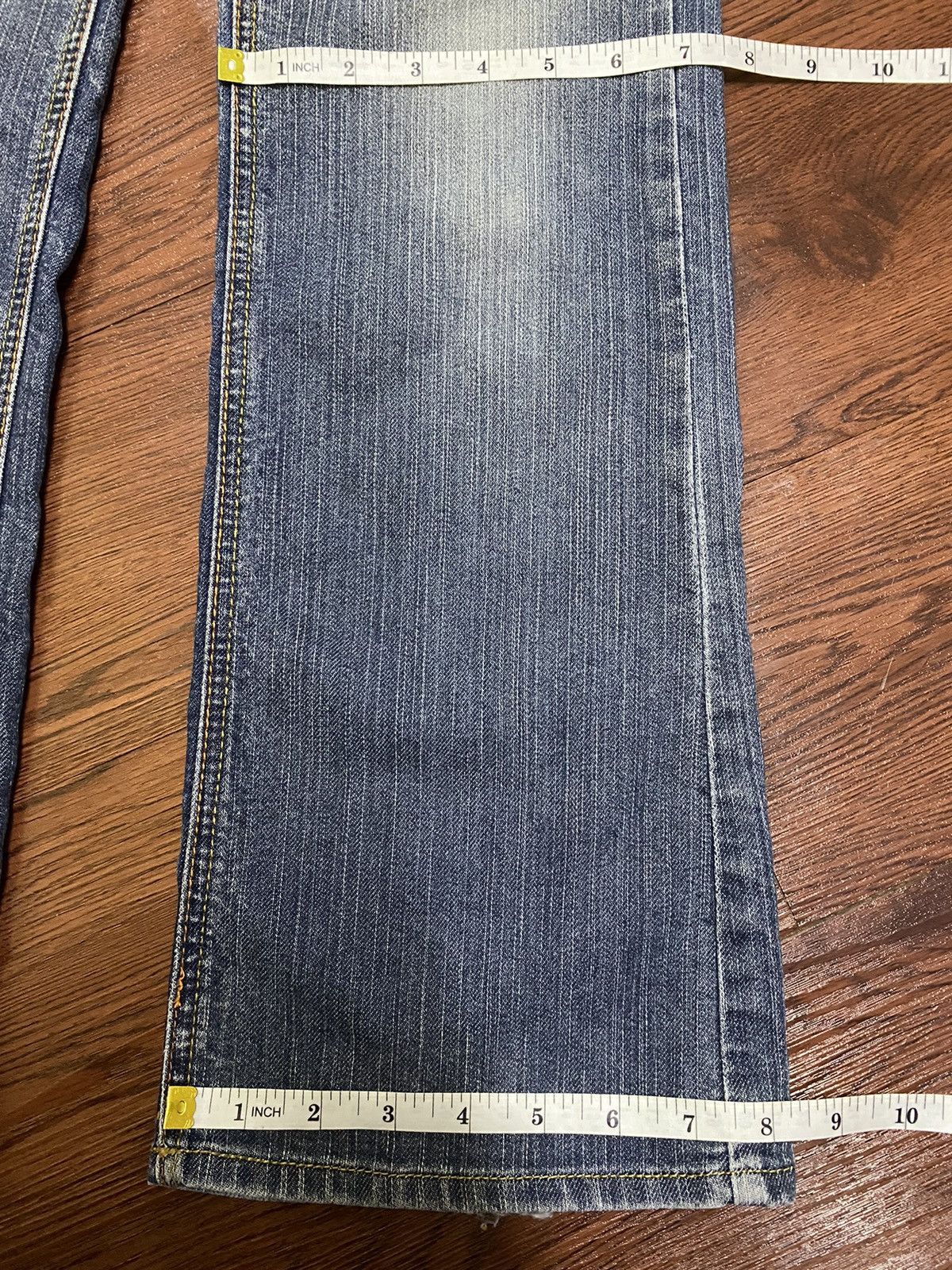 Japanese Brand Vintage Japanese Brands Queen ButtonBlue Wash Flare Jeans Size US 29 - 11 Thumbnail