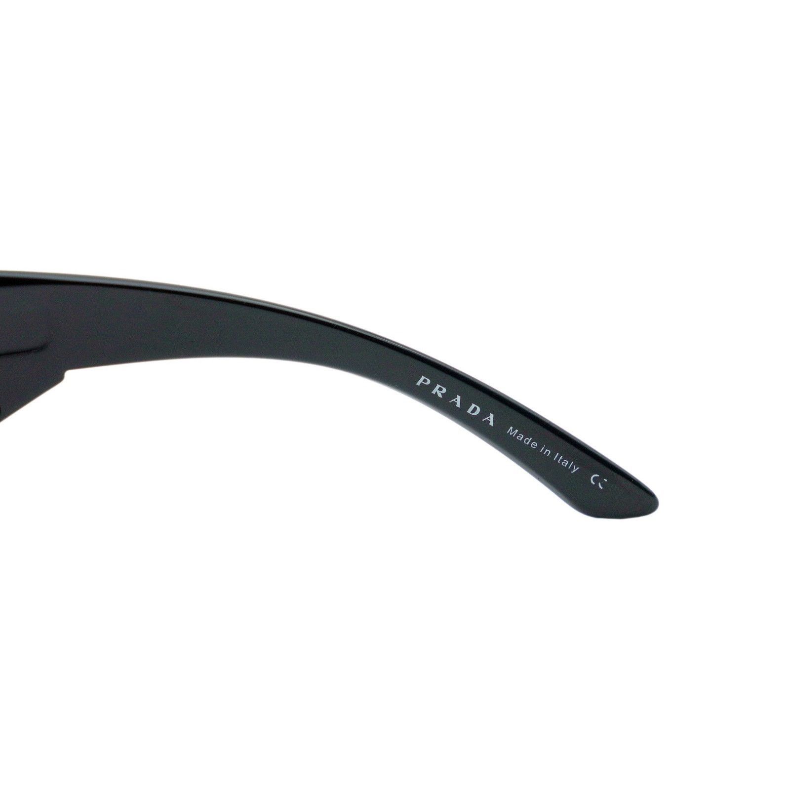 Prada Prada SPR 62I Black Shield Gradient Logo Y2K Sunglasses Size ONE SIZE - 7 Thumbnail
