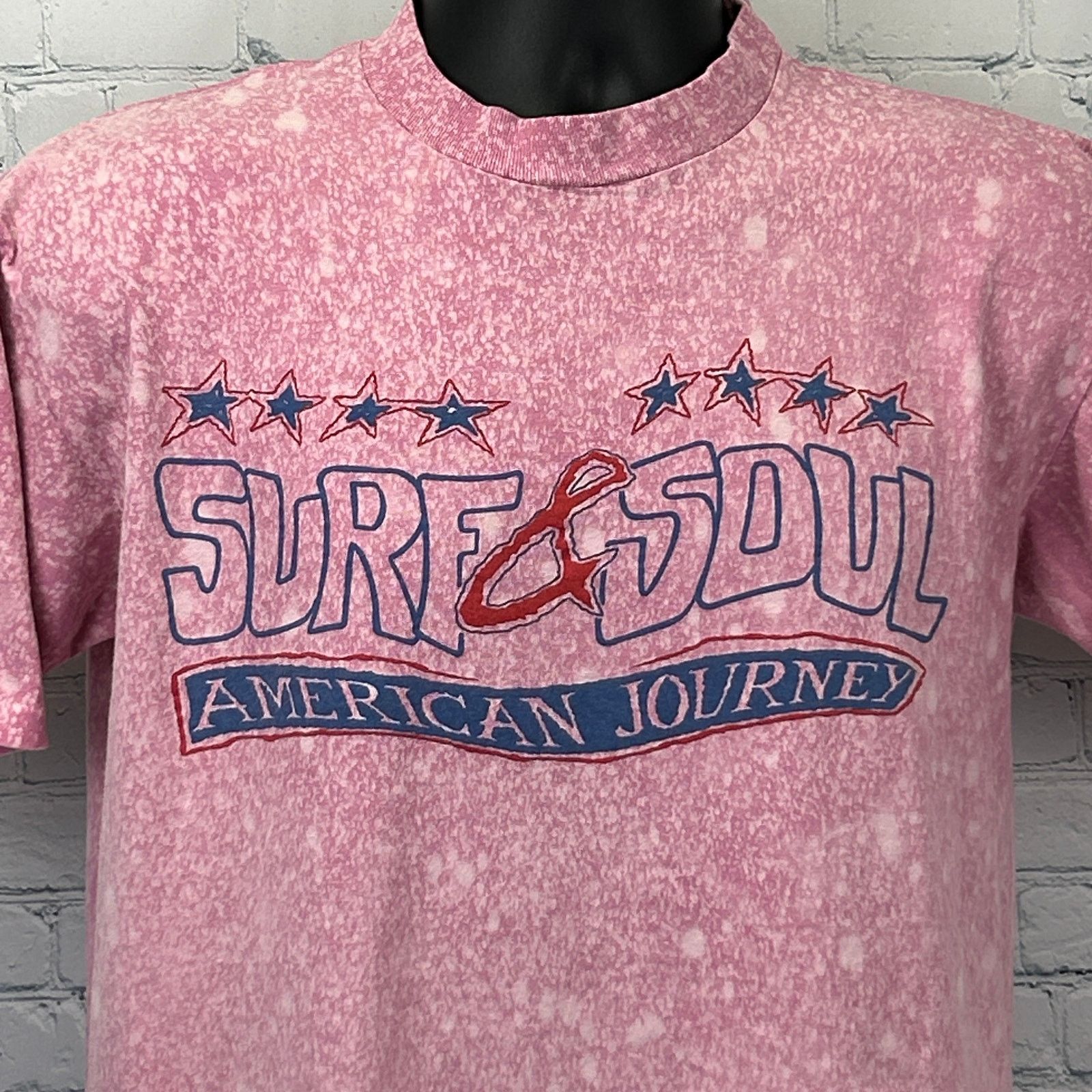 Vintage Vintage 90s MTV Rock the Vote Surf and Soul T Shirt Pink L Size US L / EU 52-54 / 3 - 8 Thumbnail