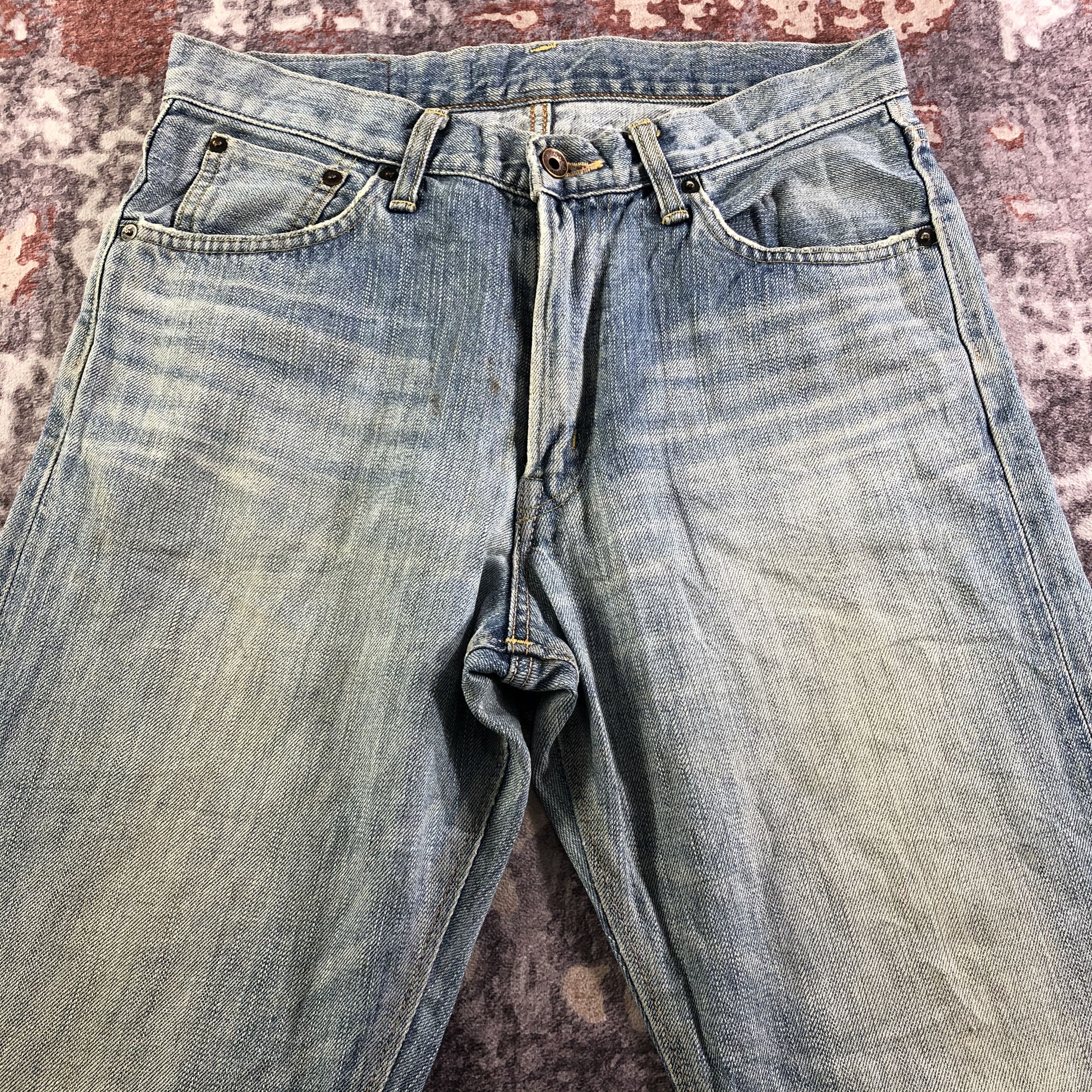 Edwin Vintage Blue Wash Edwin 505 Selvedge Jeans-JM3694 Size US 33 - 3 Thumbnail