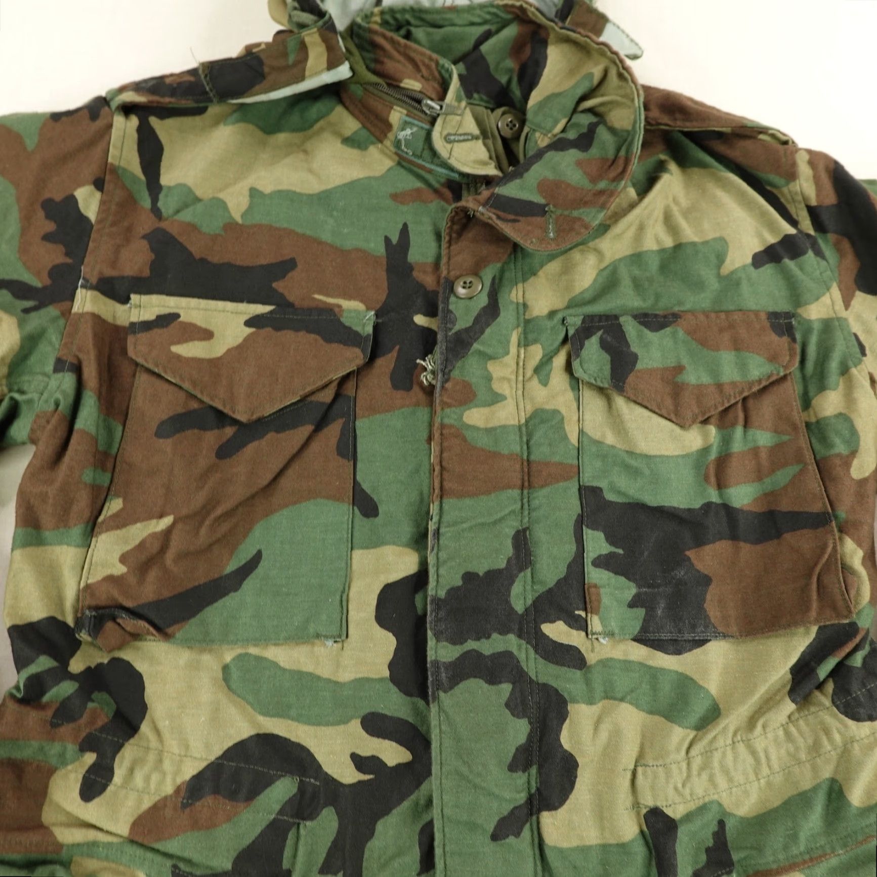 Alpha Industries VINTAGE Alpha Industries US Army Jacket Camouflage Field Coat M65 Small Mens Green 80s Military Coat Size US S / EU 44-46 / 1 - 3 Thumbnail