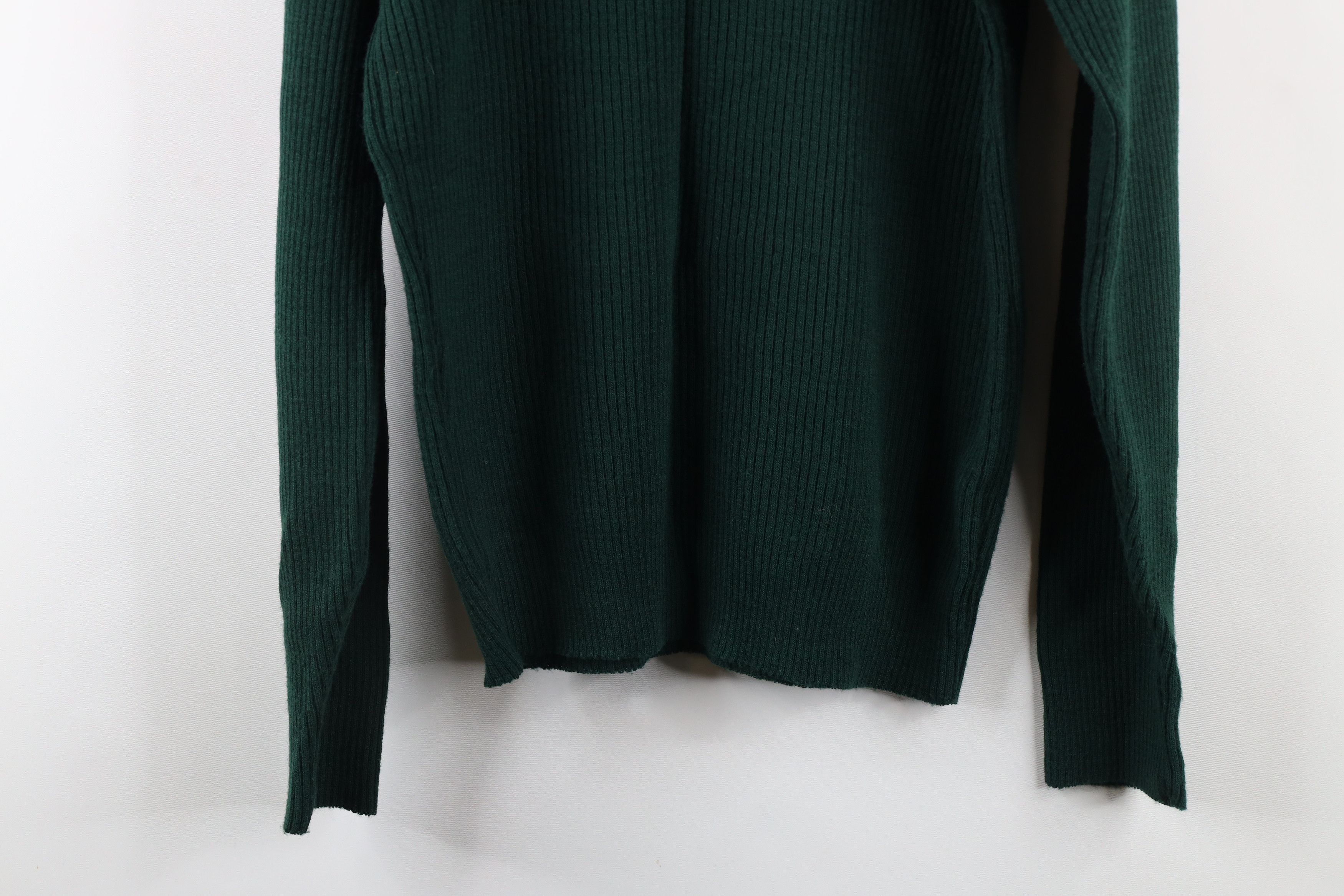 Vintage Vintage 70s Streetwear Ribbed Turtleneck Sweater Green USA Size L / US 10 / IT 46 - 7 Thumbnail