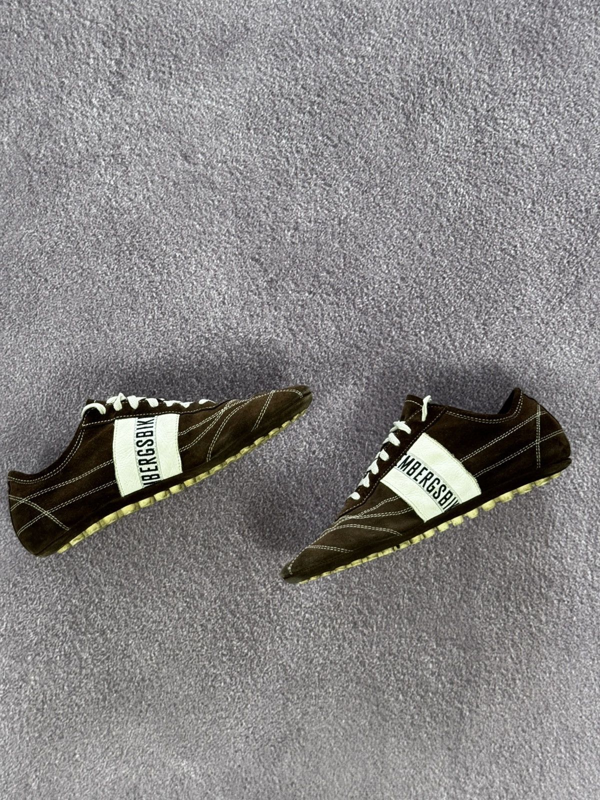 Dirk Bikkembergs 00’s Dirk Bikkembergs Distressed Leather Y2K Trainers Size US 8.5 / EU 41-42 - 2 Thumbnail