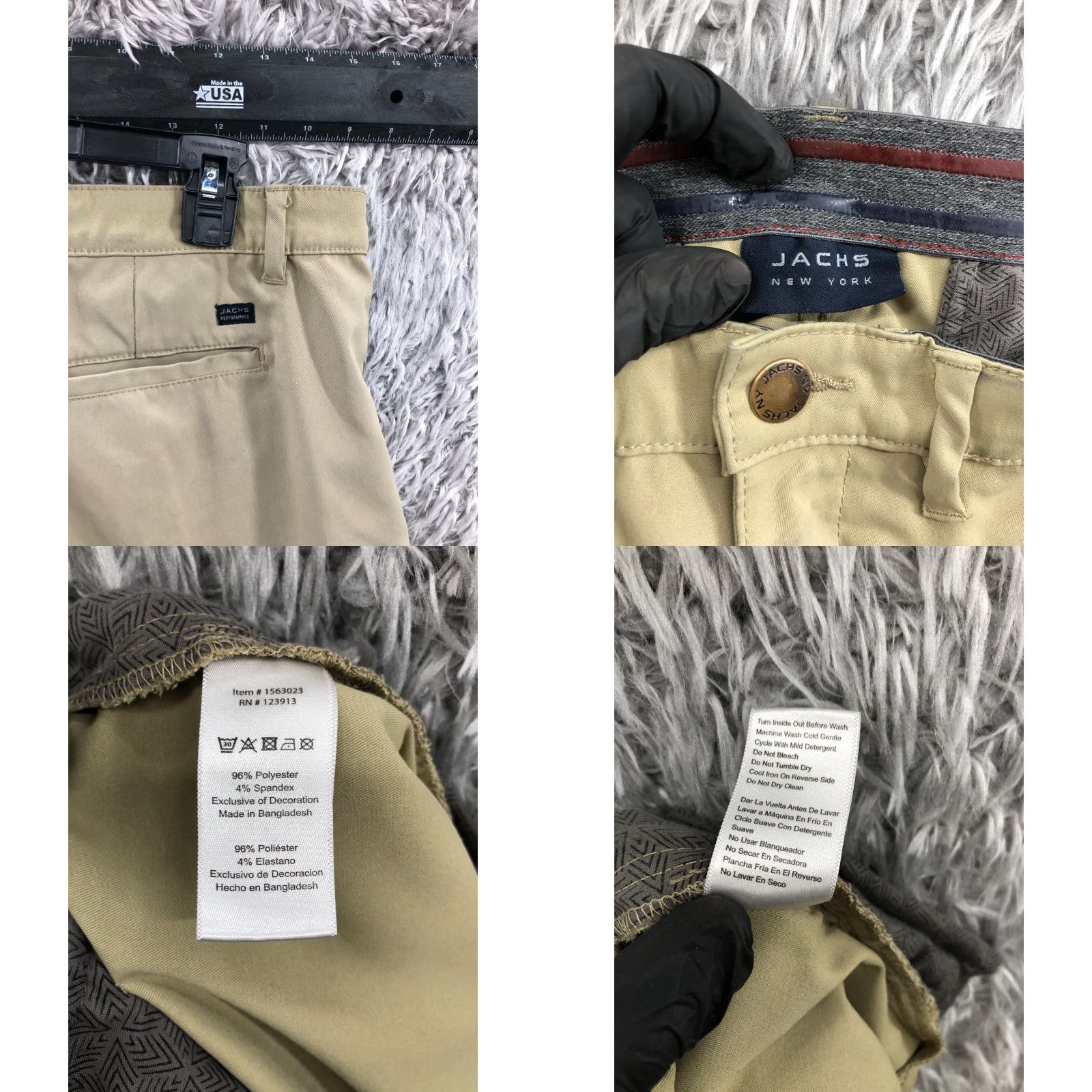 Vintage JACHS New York Chino Shorts Mens 36 Mid Rise Beige Medium Wash 5-Pocket Size US 36 / EU 52 - 8 Thumbnail