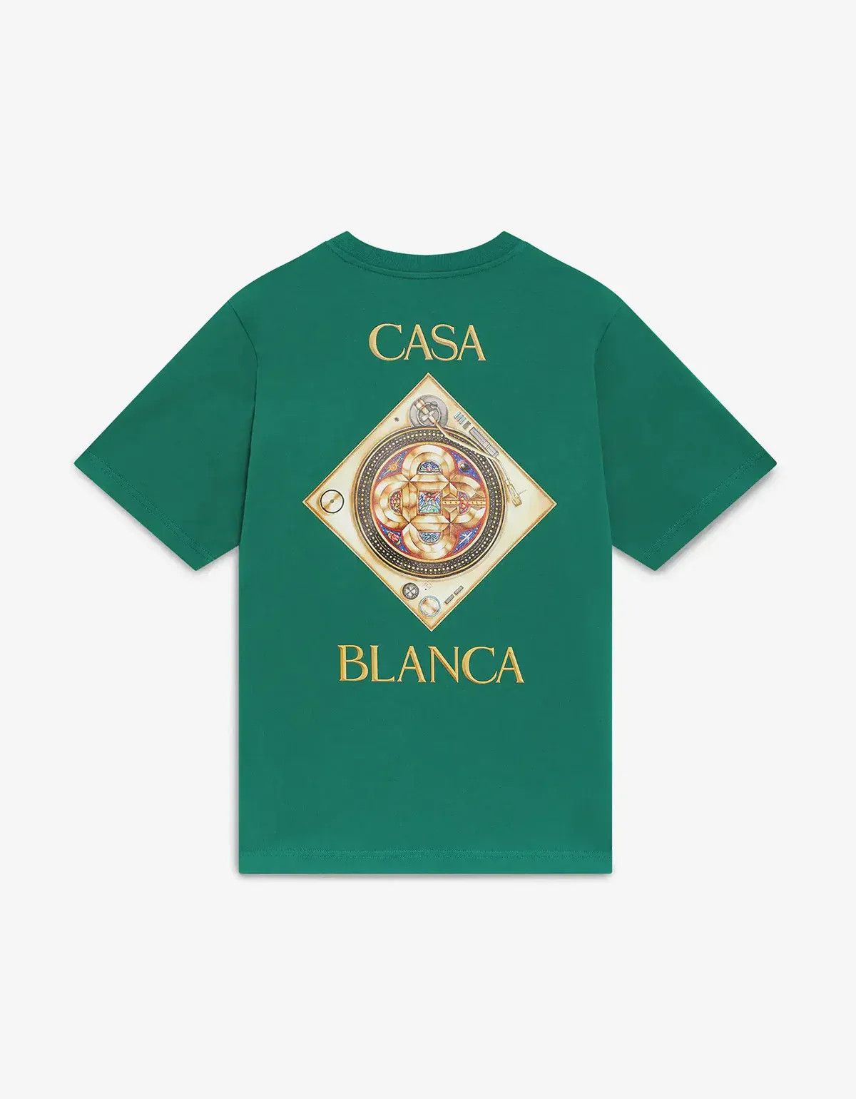 Casablanca Green Plafond Orne De Musique Short SleeveT‑Shirt