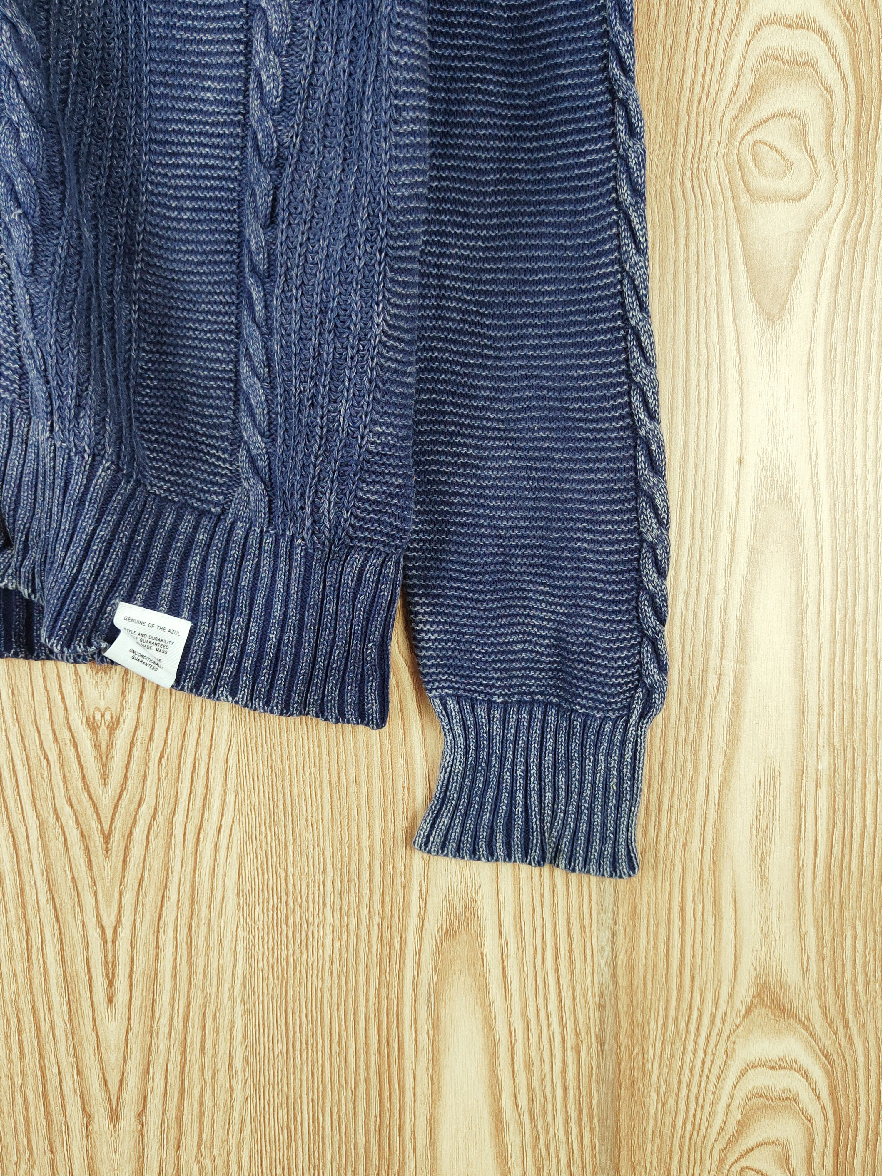 Indigo Azul by Moussy Navy Faded Knitwear Cardigan #W881 Size US S / EU 44-46 / 1 - 7 Thumbnail