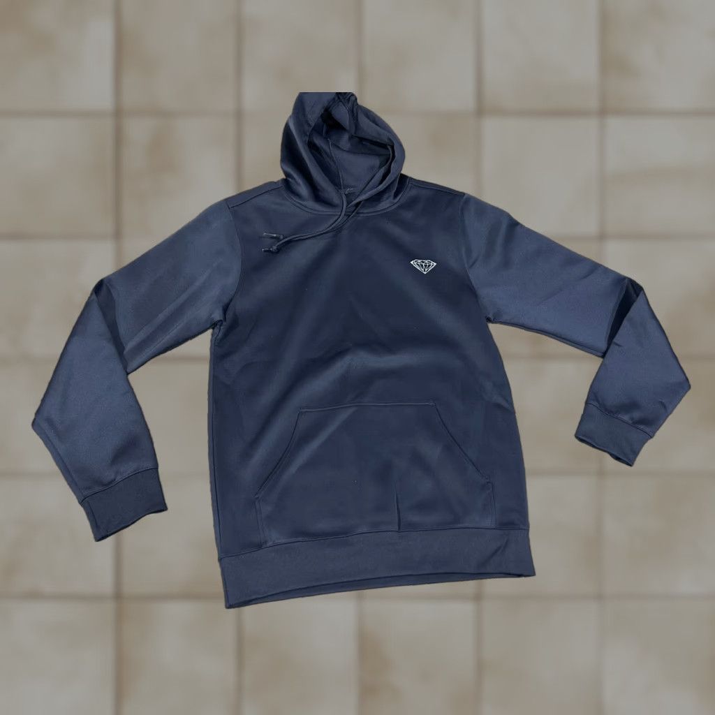 Vintage Diamond Hoodie Mens M Blue Pullover Zip Kangaroo Pocket Streetwear Skate Size US M / EU 48-50 / 2 - 1 Thumbnail