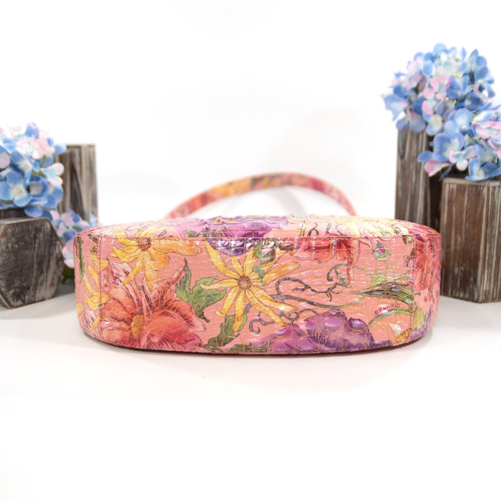 BRAHMIN Brahmin Fallon Perennial Melbourne DI Leather Floral Hobo Sh Size ONE SIZE - 7 Thumbnail