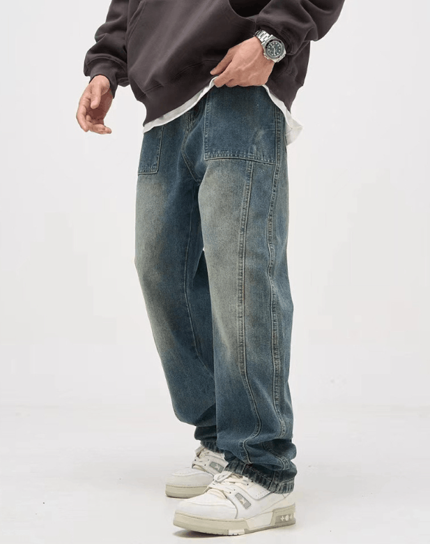 Japanese Brand × Jean American street retro washed distressed jeans Size US 32 / EU 48 - 2 Thumbnail