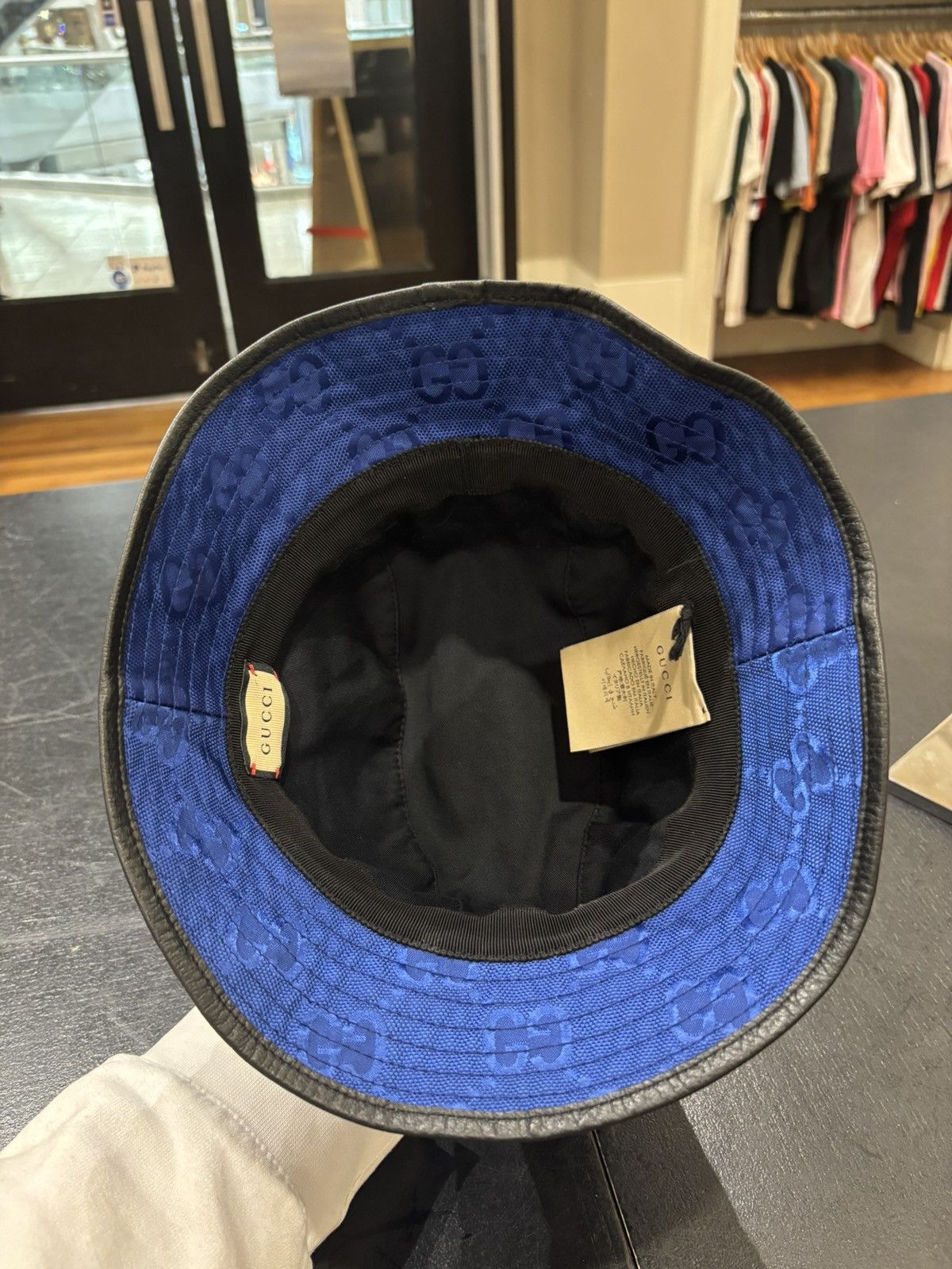 Gucci Gucci GG Monogram Bucket Hat Blue Size ONE SIZE - 4 Thumbnail