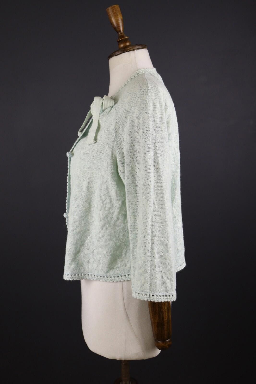 Hanro Hanro Lace Wool Knit Vintage Drawstring Sweater Size M Size M / US 6-8 / IT 42-44 - 5 Thumbnail