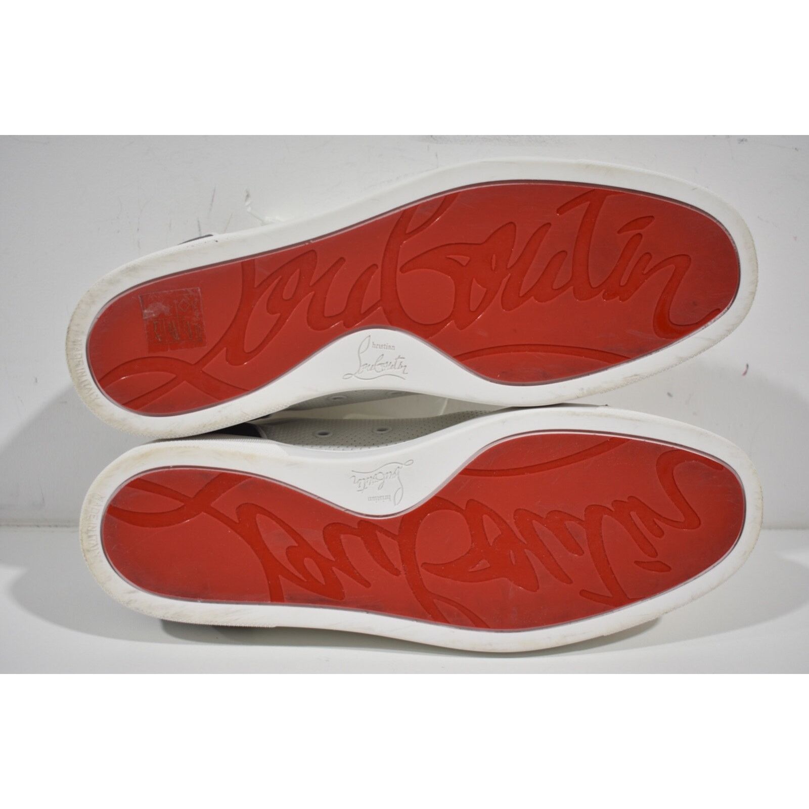 Christian Louboutin Christian Louboutin Louis Junior Spikes Orlato Flat White Size US 11 / EU 44 - 12 Thumbnail