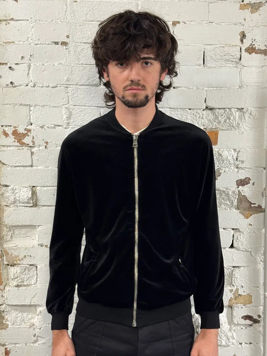 Gucci 2010s Gucci Black Velvet Bomber Jacket Size US S / EU 44-46 / 1 - 2 Thumbnail
