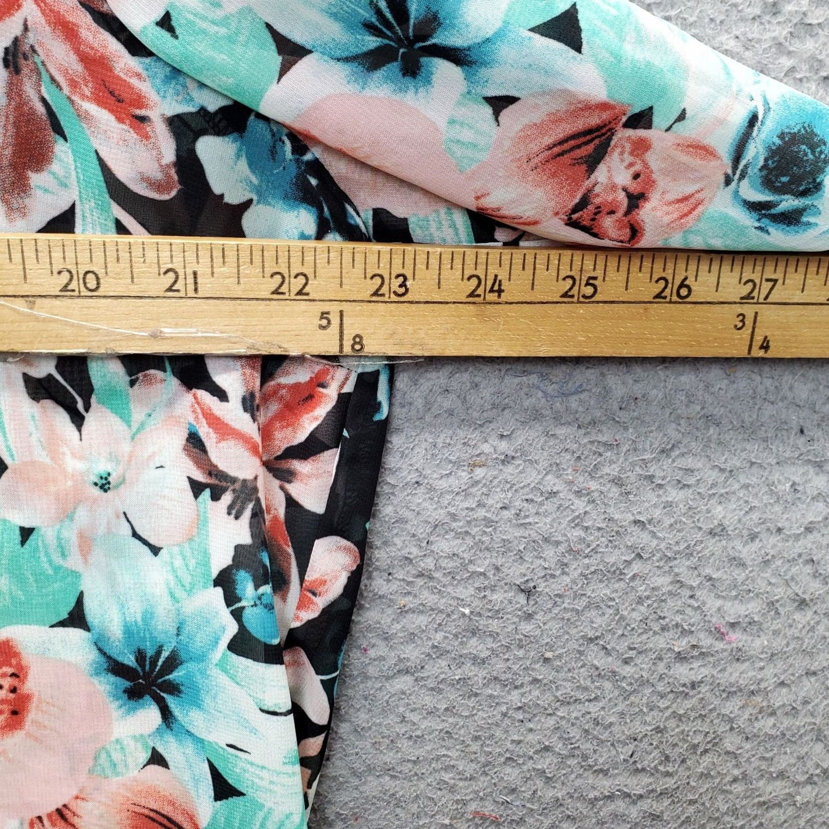 Vintage AB Studio Shirt Womens XL Casual Multi Floral Sheer Long Sleeve Collar Button Size XL / US 12-14 / IT 48-50 - 4 Thumbnail