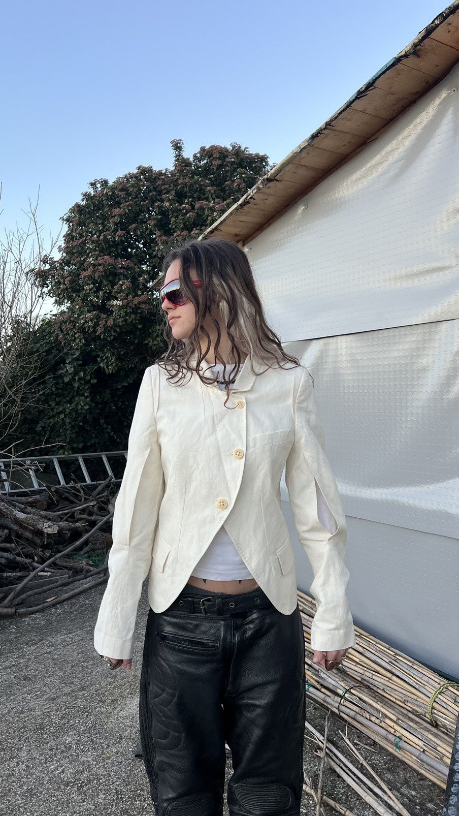 Ann Demeulemeester Ann demeulemeester blazer deconstructed biker jacket Size S / US 4 / IT 40 - 1 Thumbnail