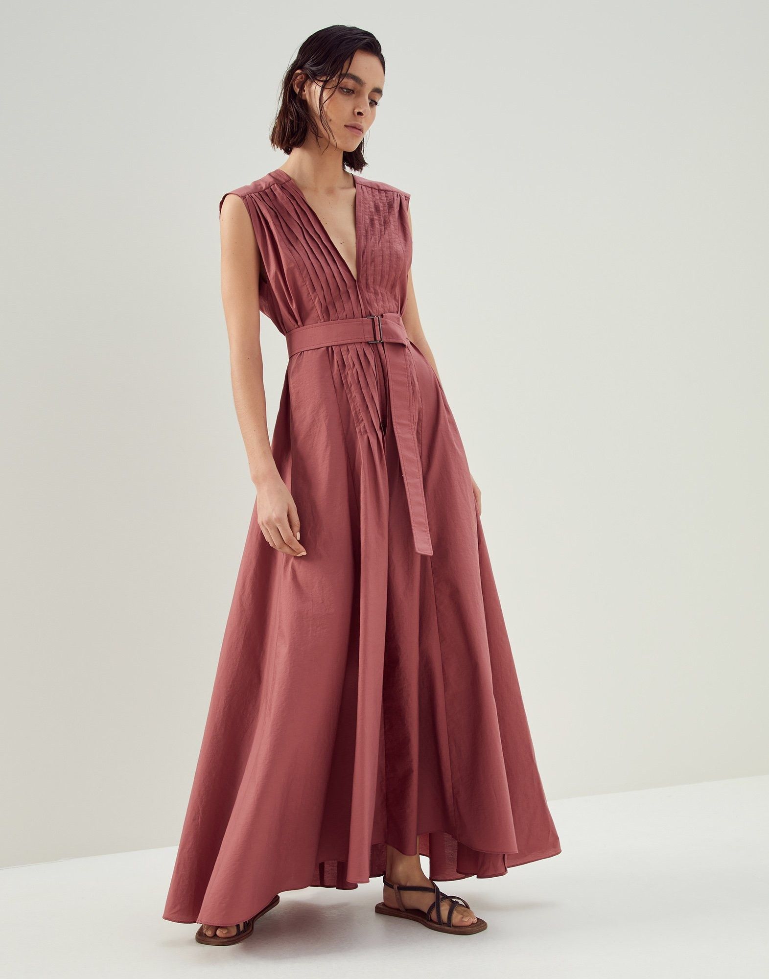image of Brunello Cucinelli O1W1Db10524 Dress In Bright Pink, Women's (Size Small)