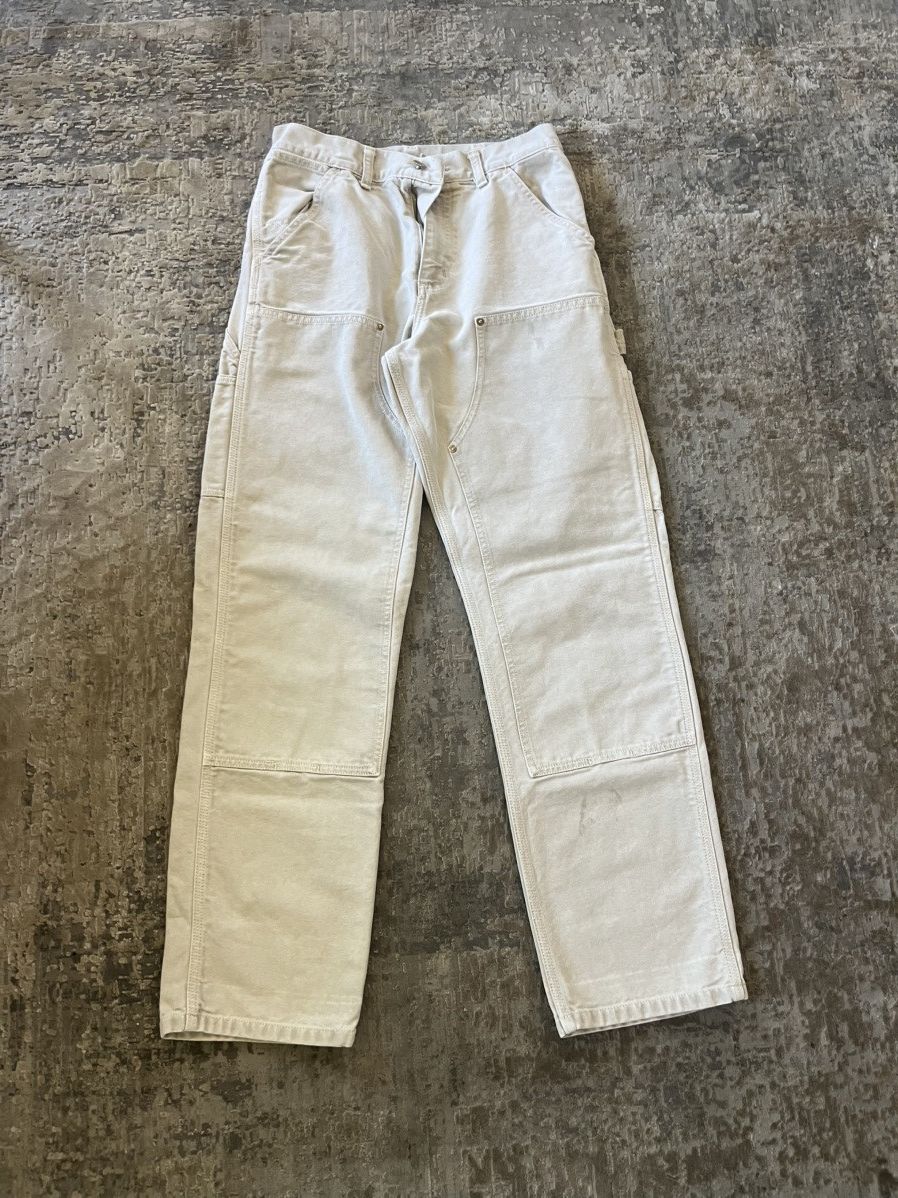 Carhartt × Carhartt Wip Carhartt WIP Double Knee Pant - Stone Canvas Dusky Beige Size US 27 - 1 Thumbnail